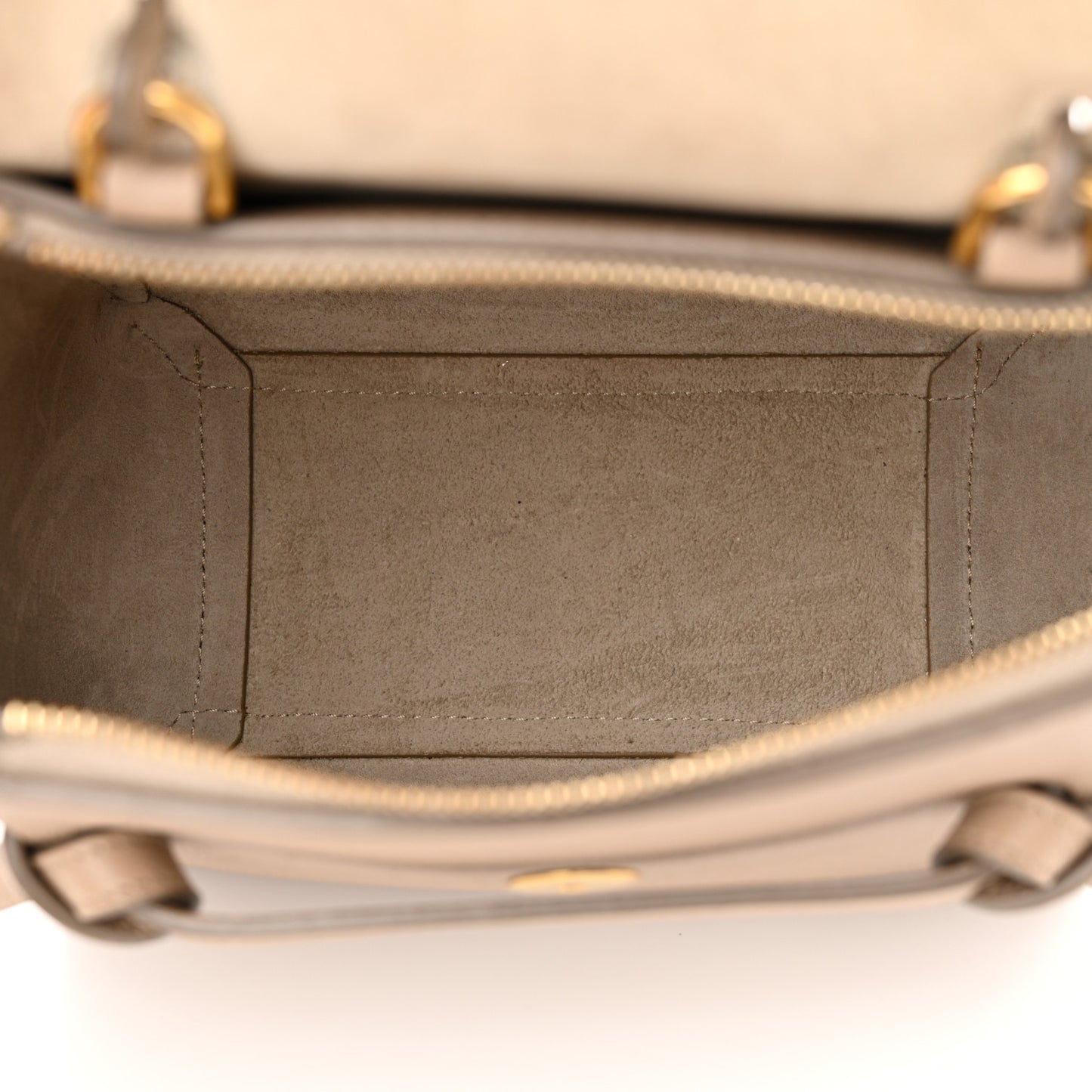 Grained Calfskin Nano Belt Bag Light Taupe