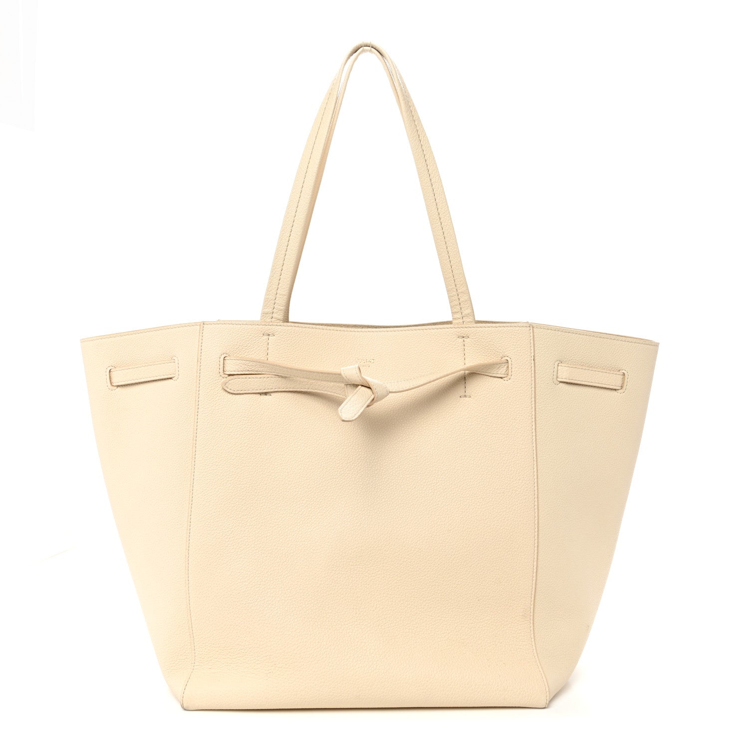 CELINE ファントム　ベージュ Celine Soft Grained Calfskin Small Belt Cabas Phantom Cream