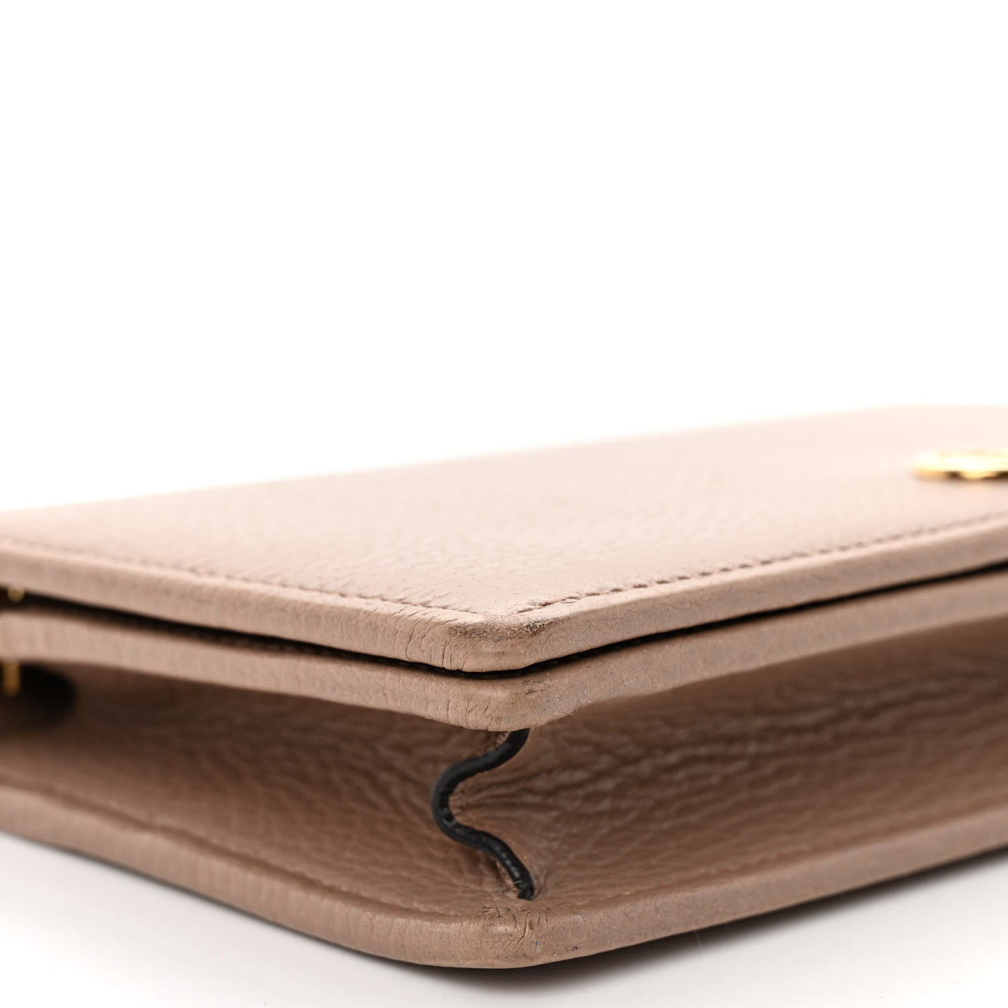 Calfskin Mini GG Marmont Chain Wallet Porcelain Rose