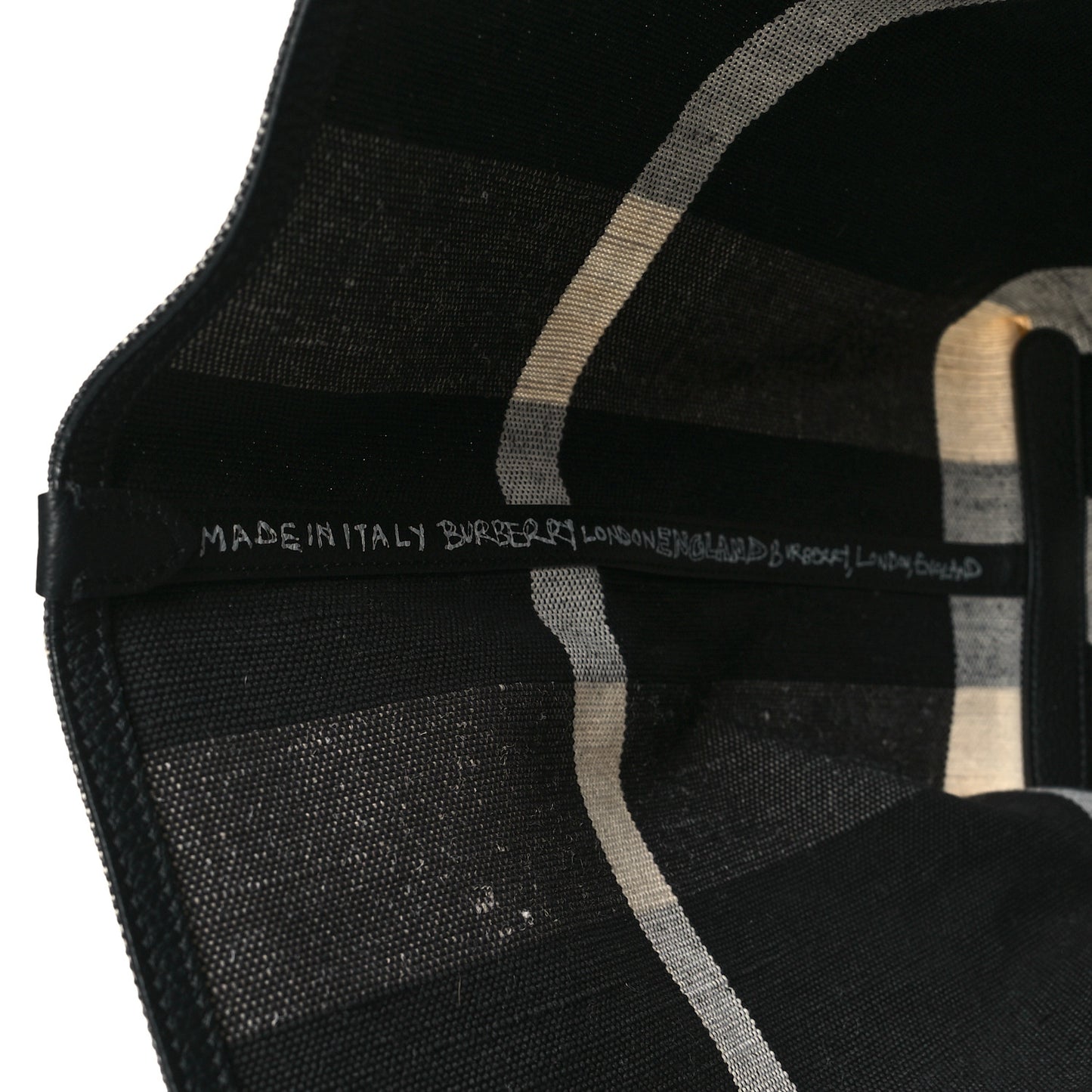 Coated Canvas Mega Check Medium Doodle Tote Black White