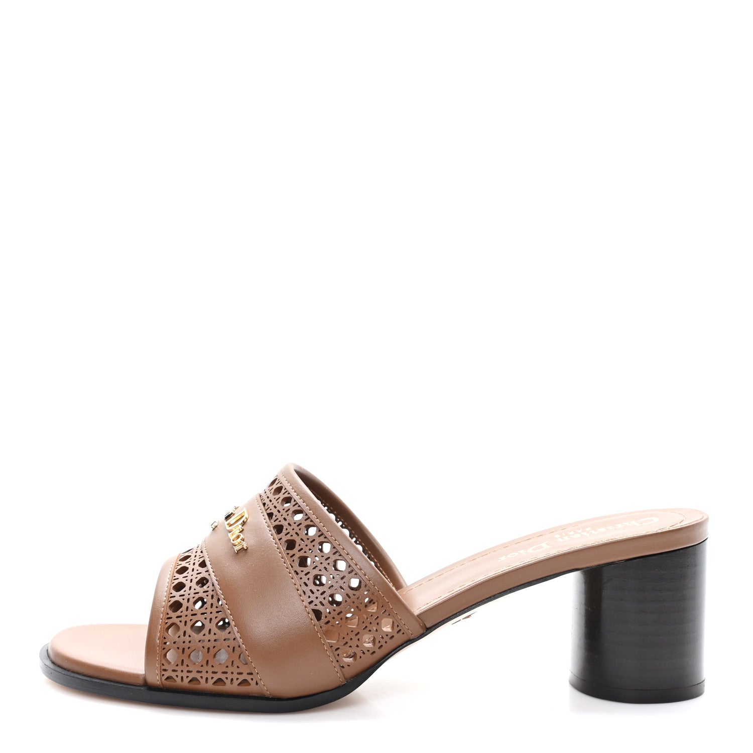 Christian Dior Calfskin Lambskin Micro Cannage D-Lane Pump Slide