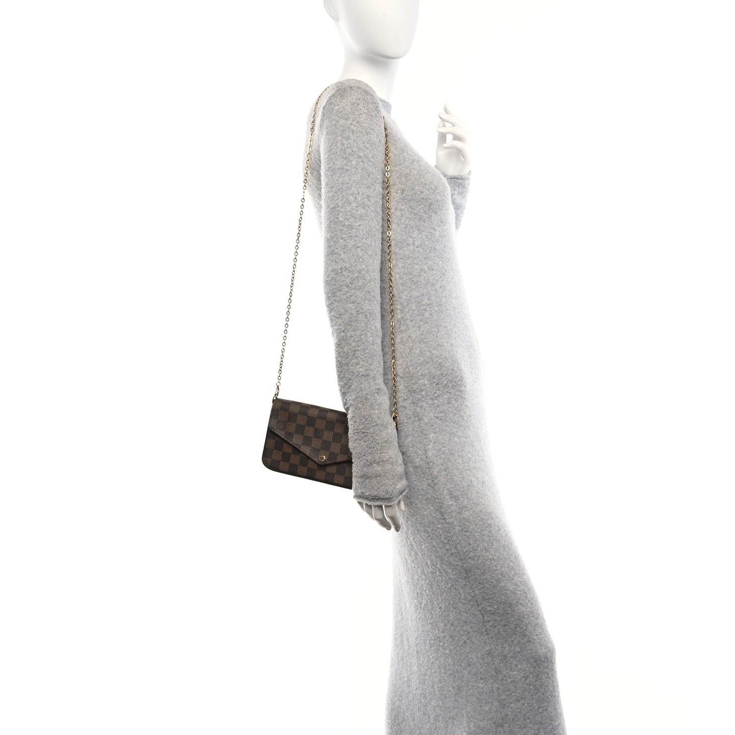 Damier Ebene Pochette Felicie Chain Wallet