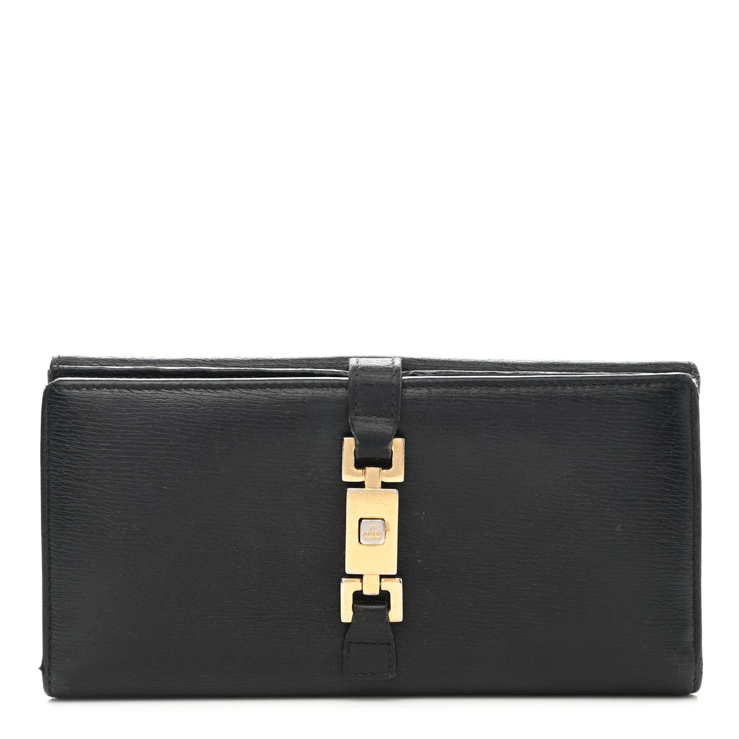 Calfskin Continental Bardot Wallet Black