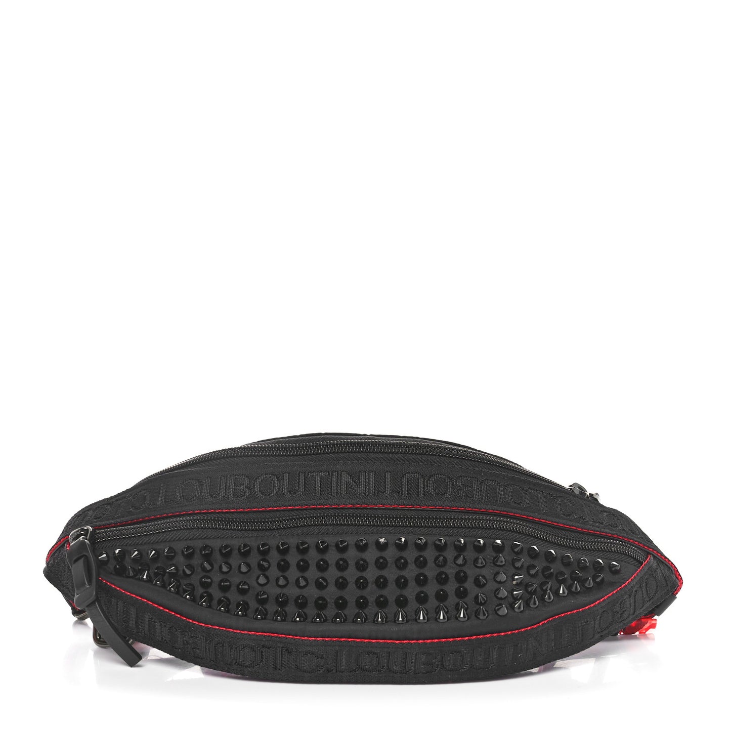 Calfskin Spiked Paris NYC Belt Bag Black