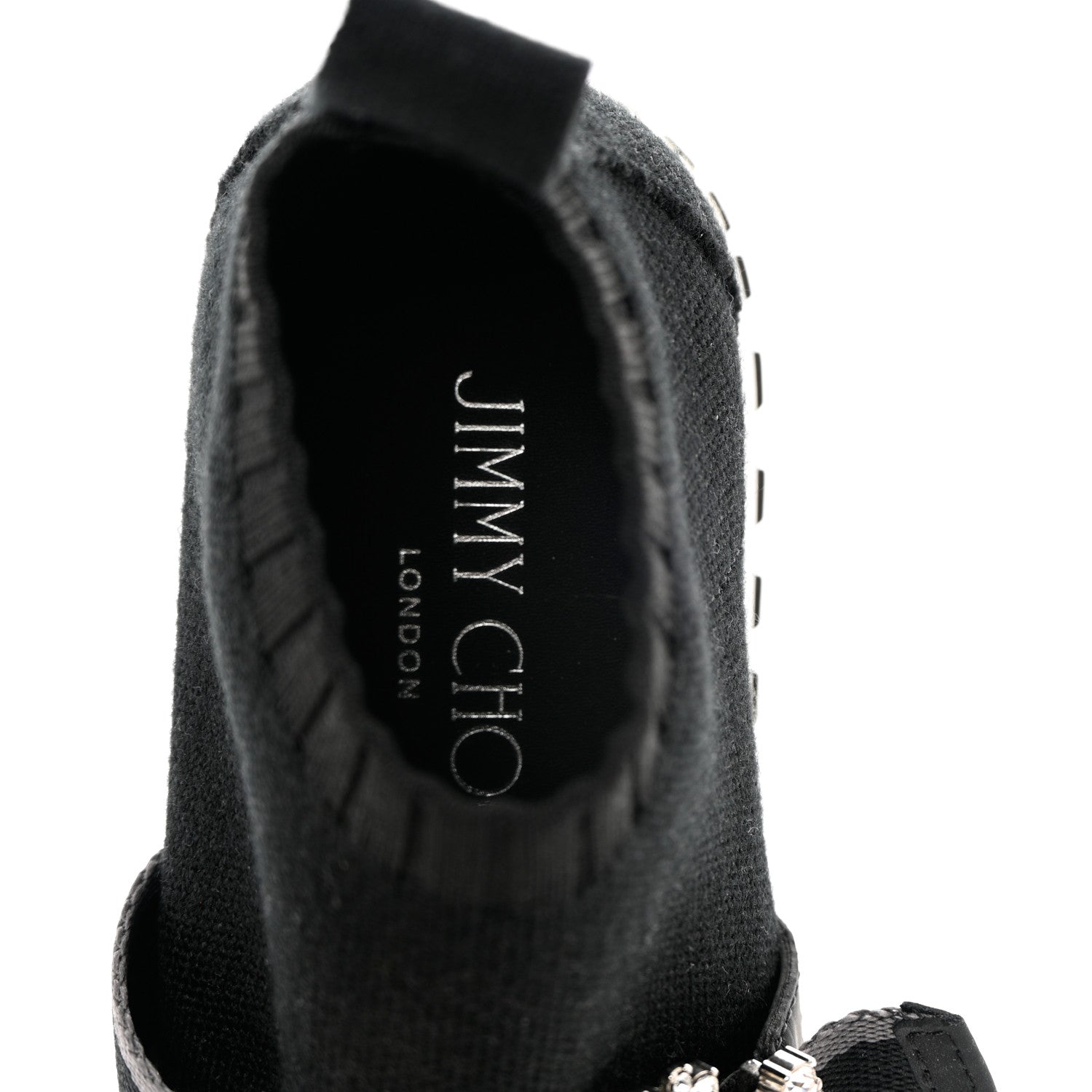 Jimmy Choo Knit Crystal Cheri Oakland Sneaker 36 Black 8 of 8