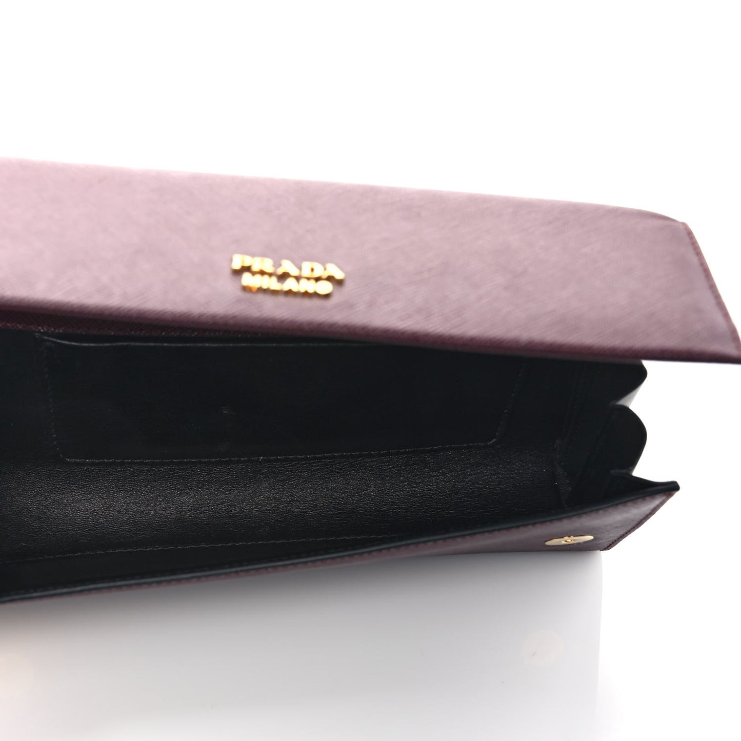 Saffiano Metal Chain Wallet Granato