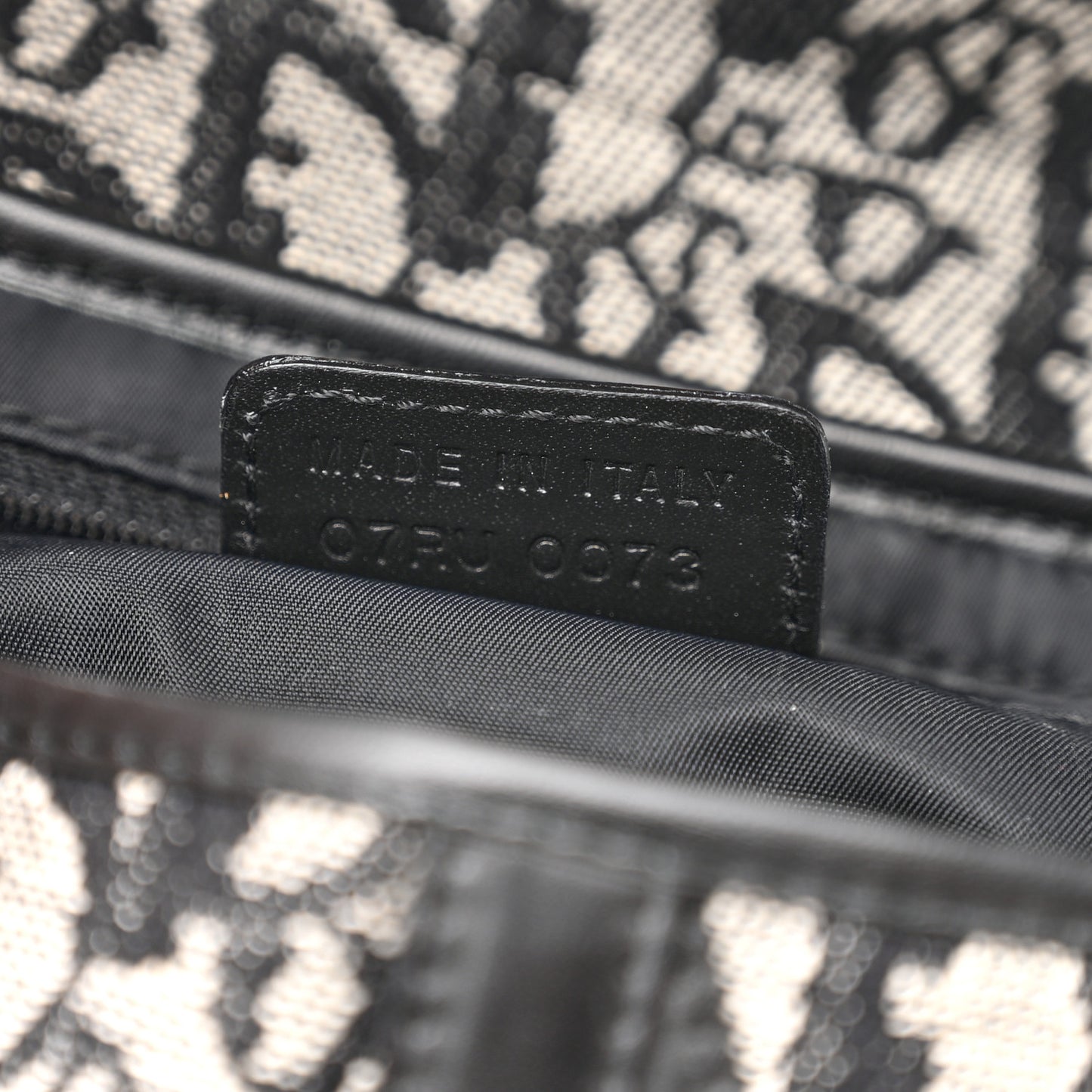 Monogram Saddle Bag Black