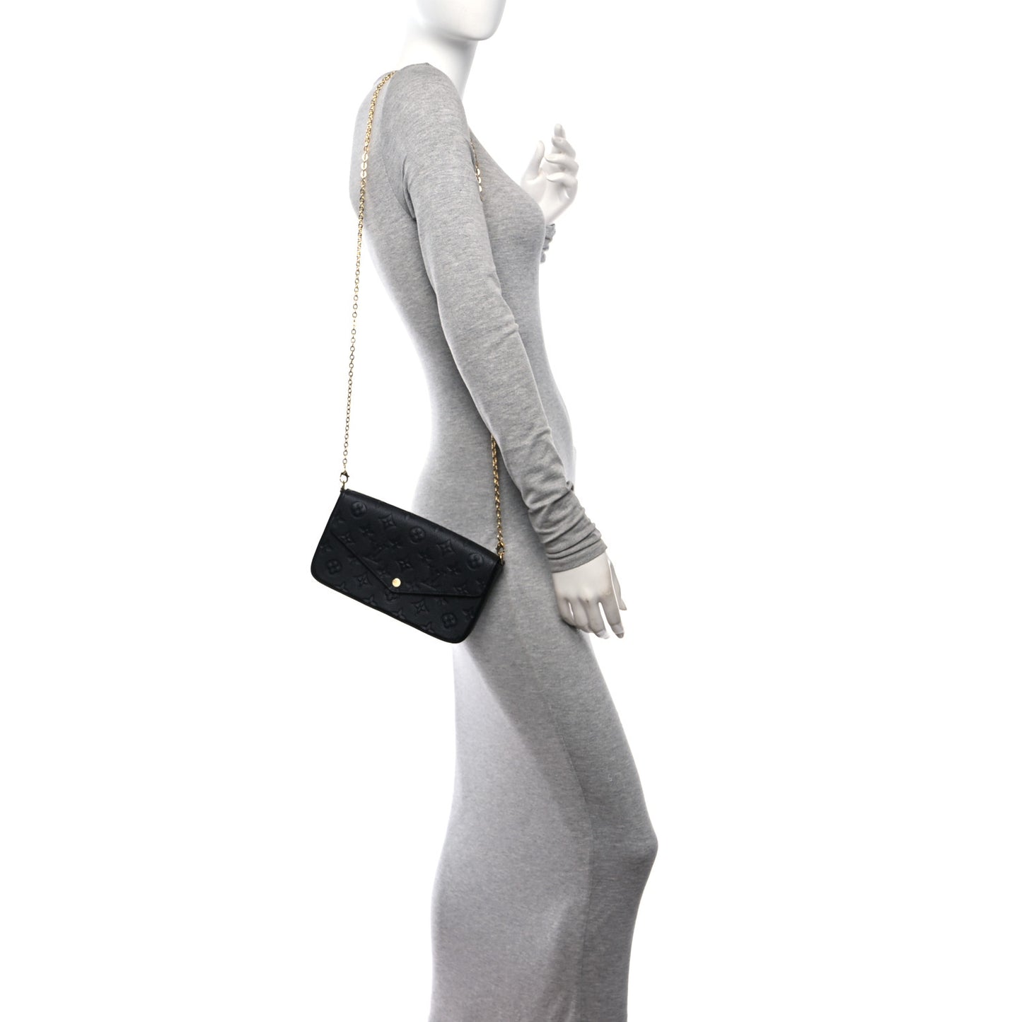 Empreinte Pochette Felicie Chain Wallet Black