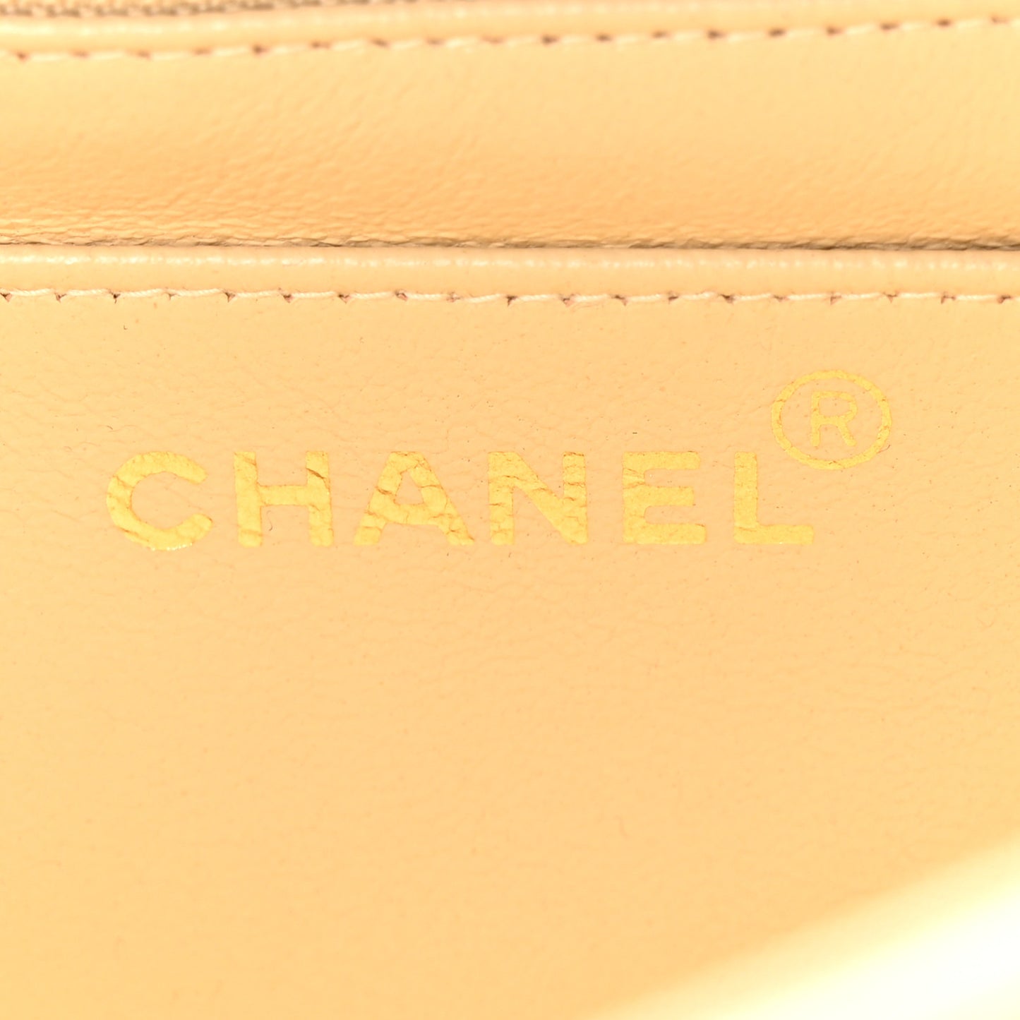 Lambskin Quilted Medium Single Flap Beige