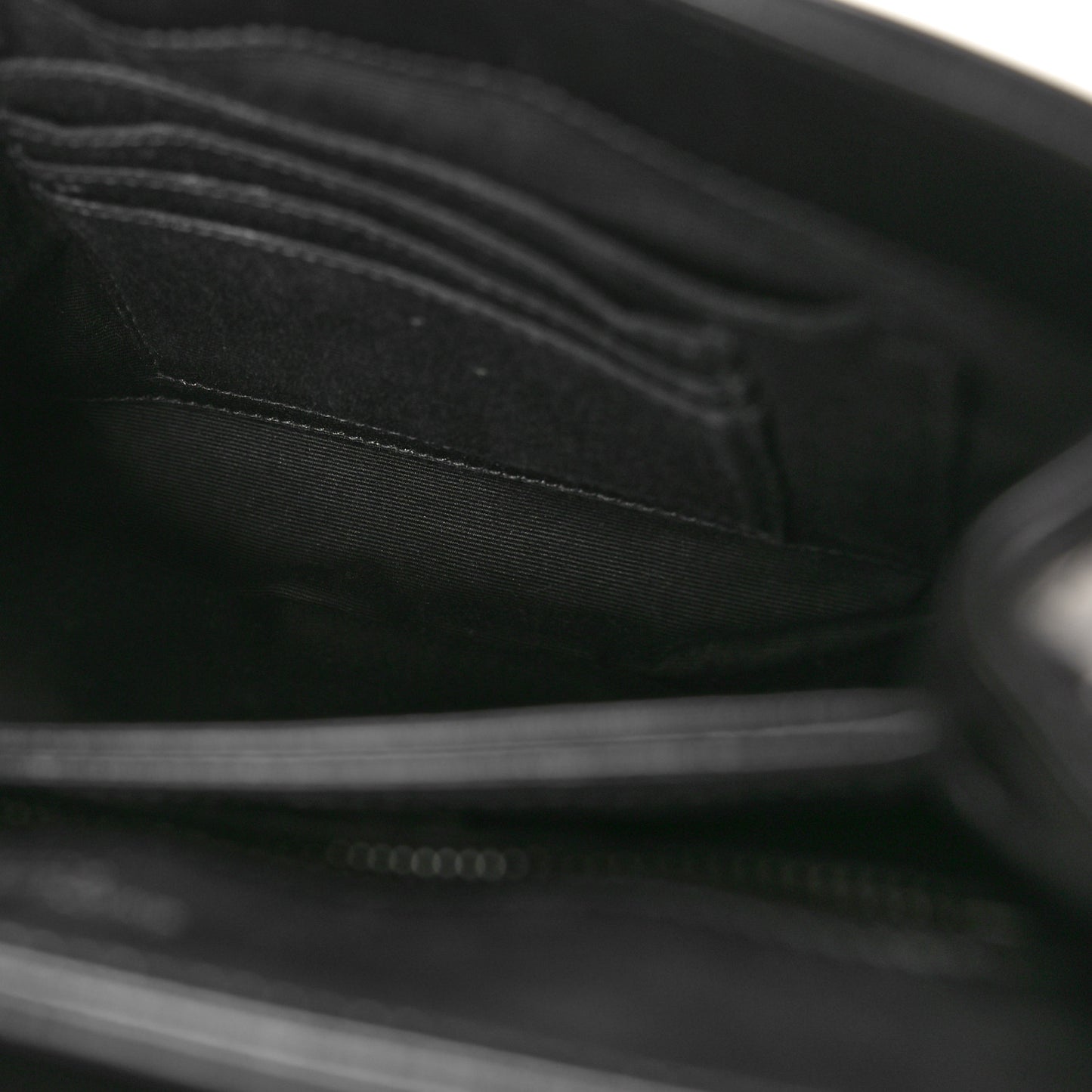 Calfskin Y Quilted Monogram Monochrome Toy Loulou Crossbody Bag Black