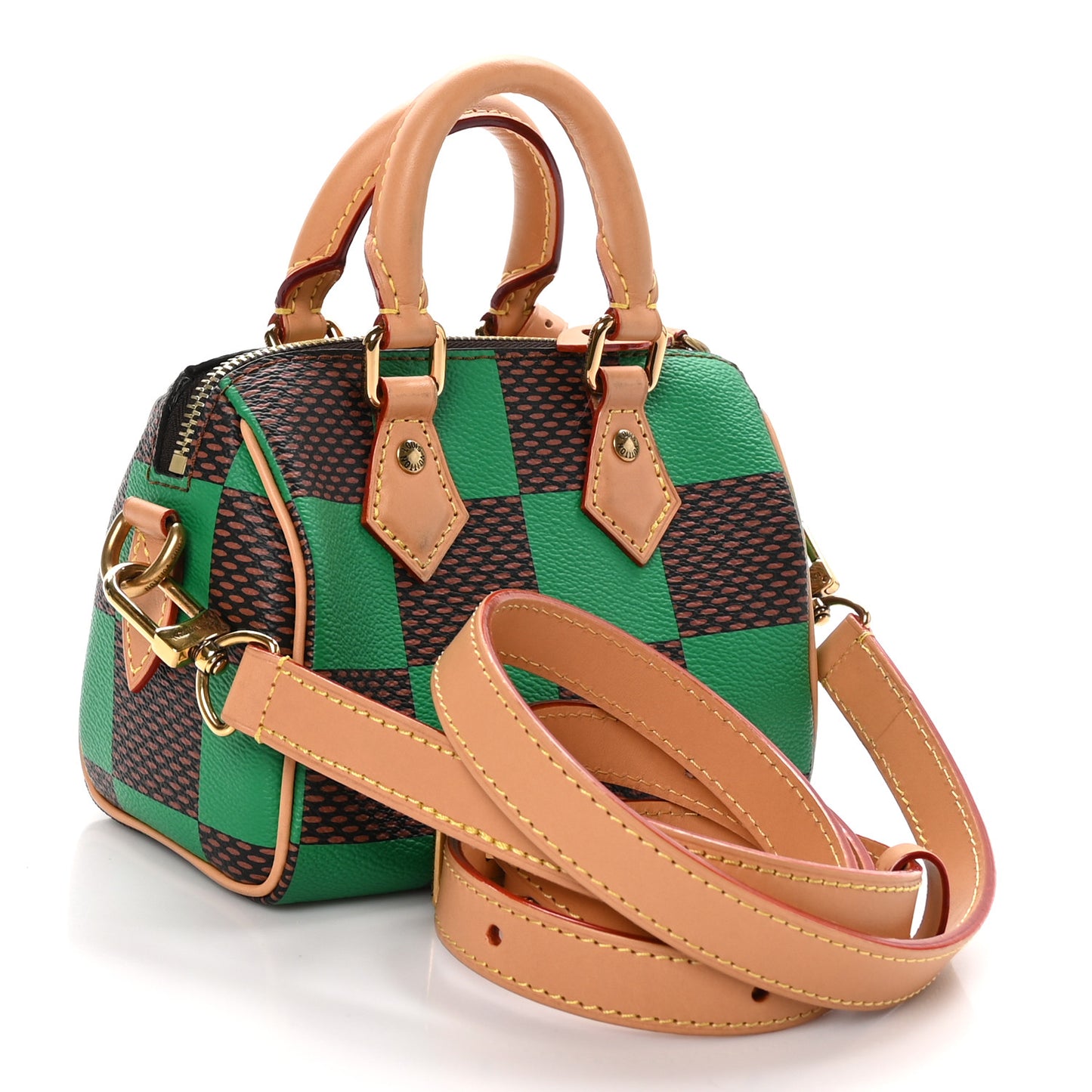 Damier Pop Speedy Bandouliere 18 Green