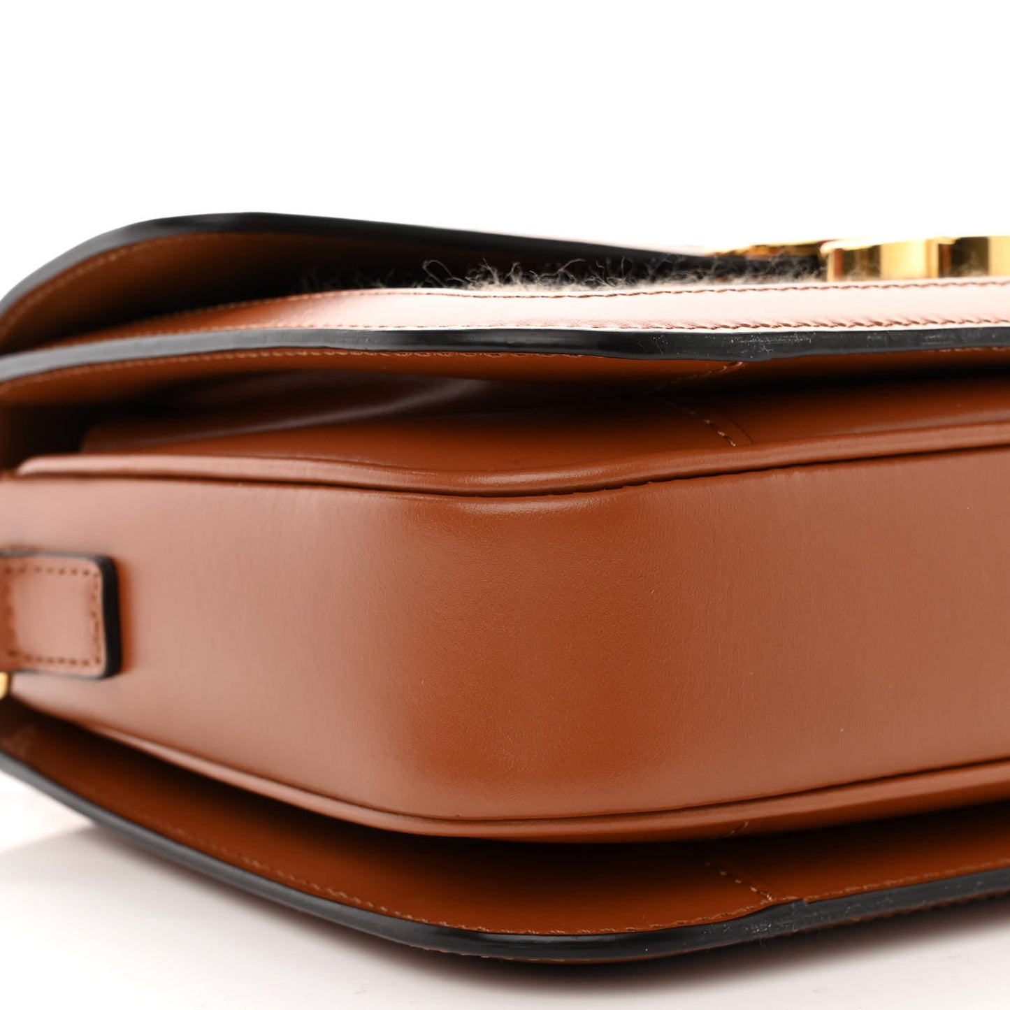 Natural Calfskin Leopard Print Triomphe Jacquard Canvas Medium Triomphe Bag Natural Tan