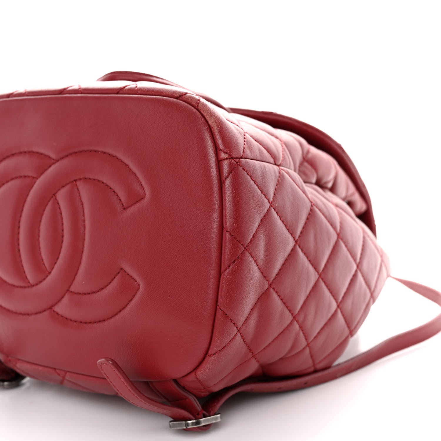 Chanel Lambskin Quilted Daily Supple Backpack Dark Red 10 of 11