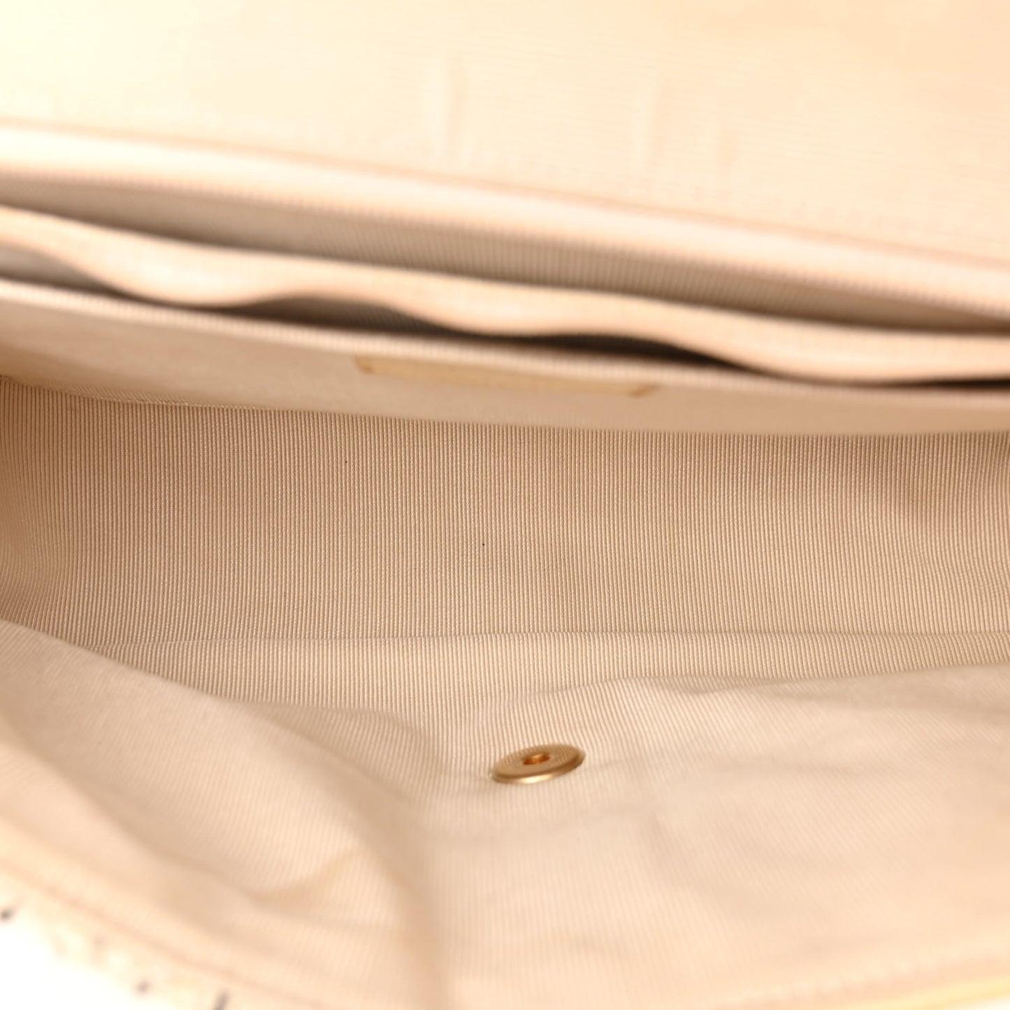Tweed Patchwork Jumbo Single Flap White