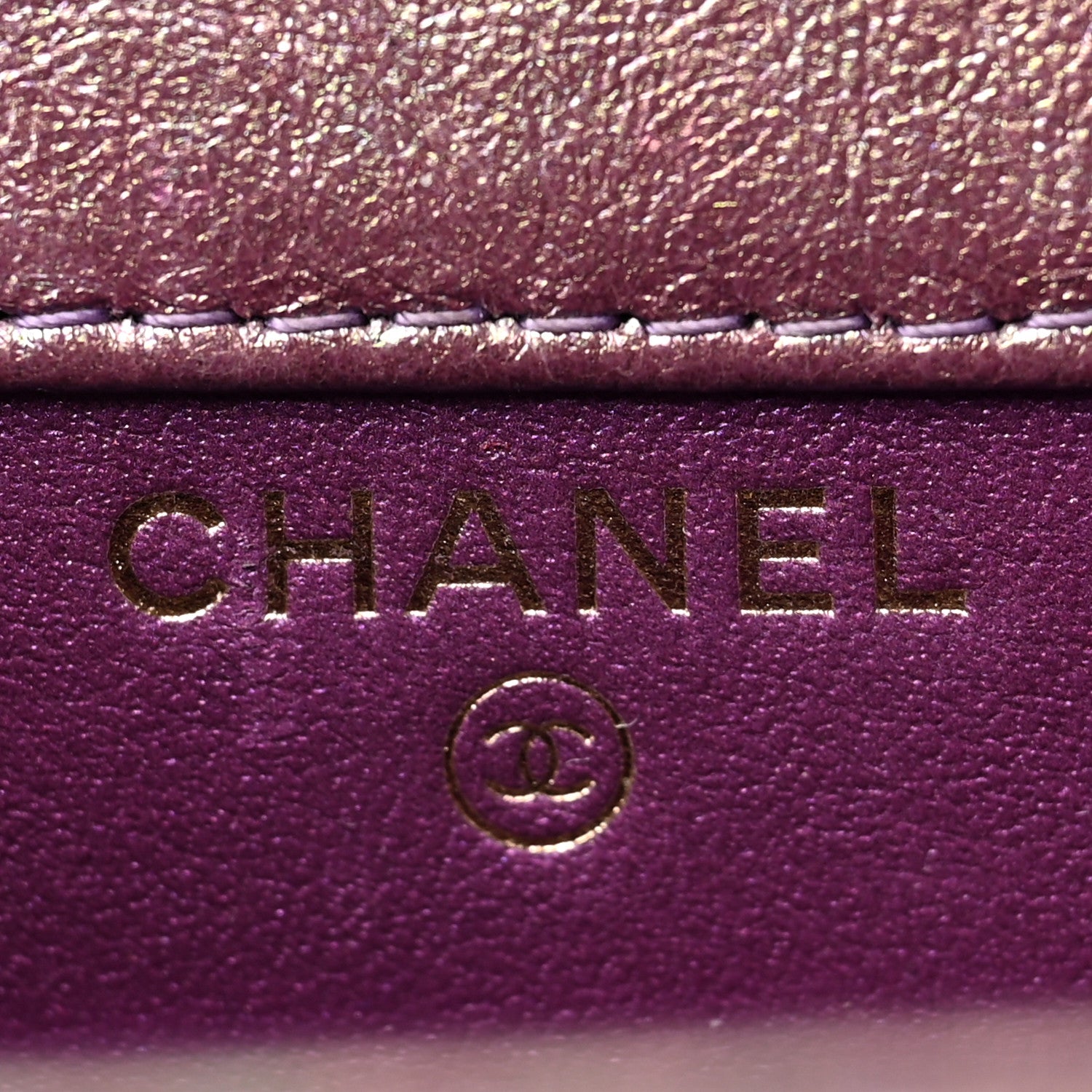 Chanel Iridescent Lambskin Quilted CC Phone Holder 5 of 9