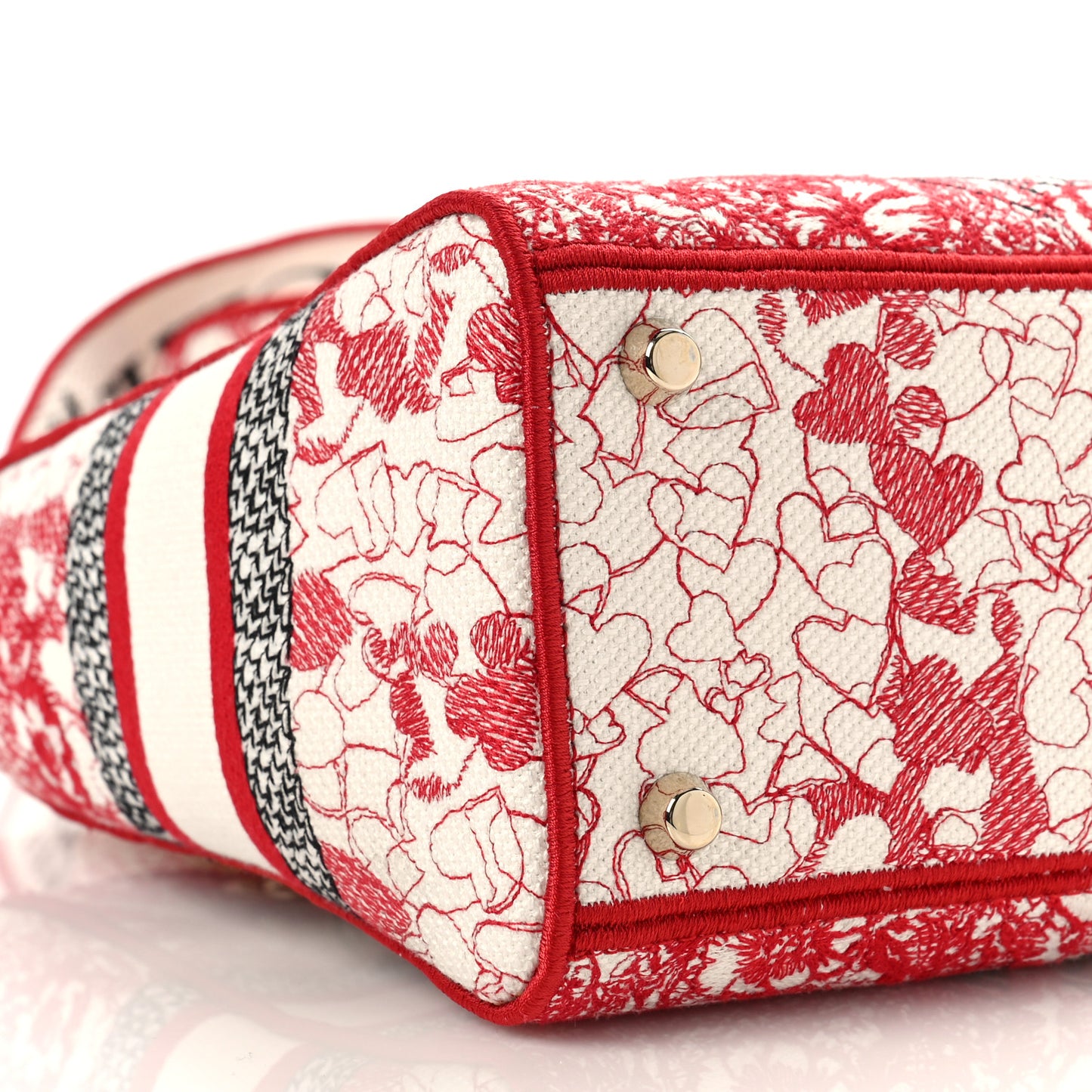 Canvas Embroidered Medium Dioramour D-Royaume Lady D-Lite Red Multicolor