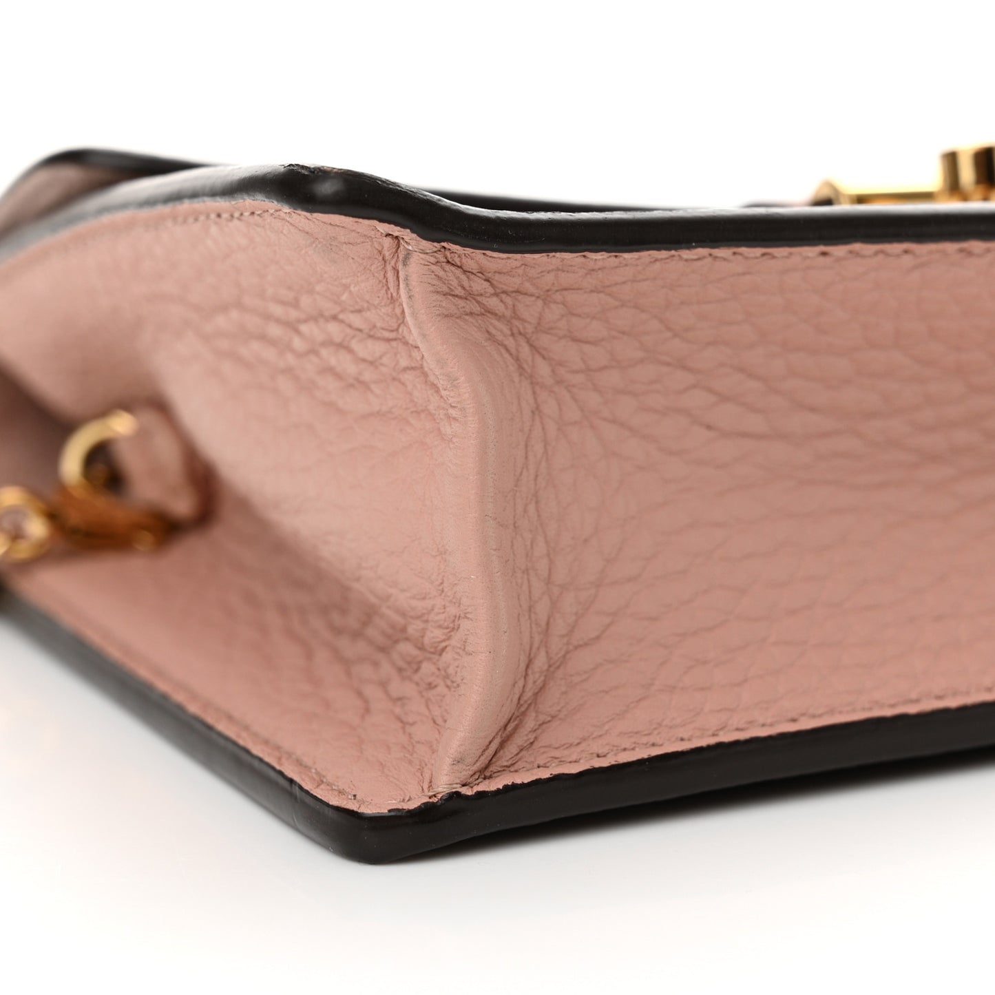 Damier Ebene Croisette Chain Wallet Magnolia