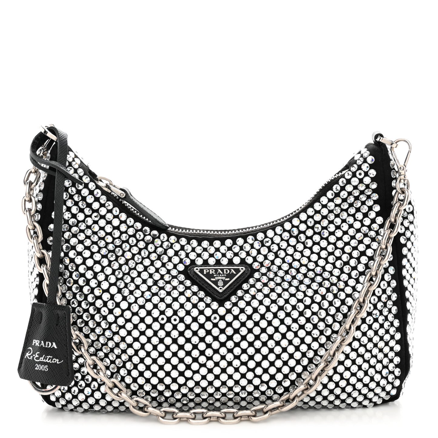 Satin Crystal Re-Edition 2005 Shoulder Bag Cristal