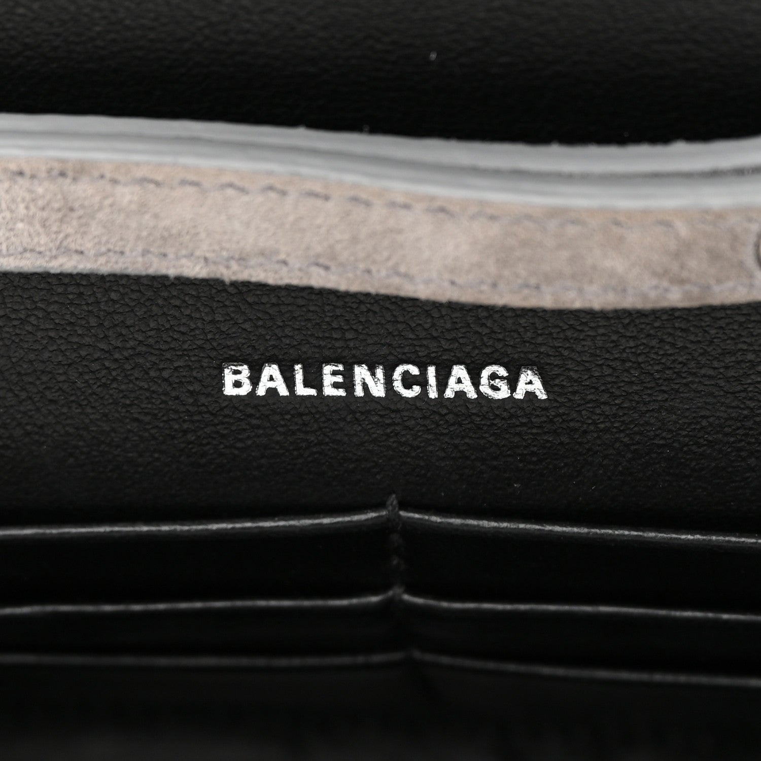 Balenciaga Strass Suede Hourglass Chain Bag Smoke Grey Crystal 6 of 16