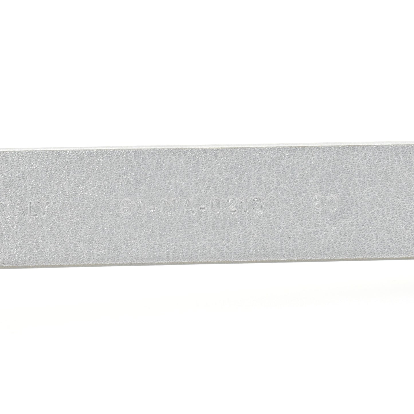 Metallic Calfskin Saddle Belt 80 32 Silver