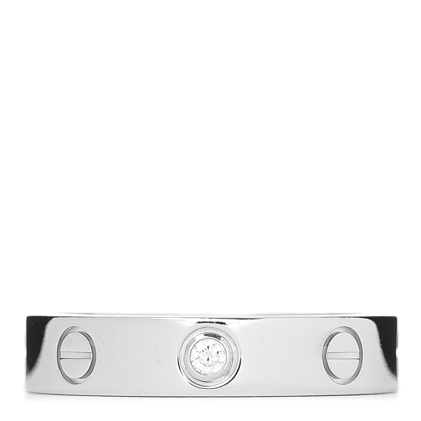 18K White Gold Diamond 4mm LOVE Wedding Band Ring 51 5.75