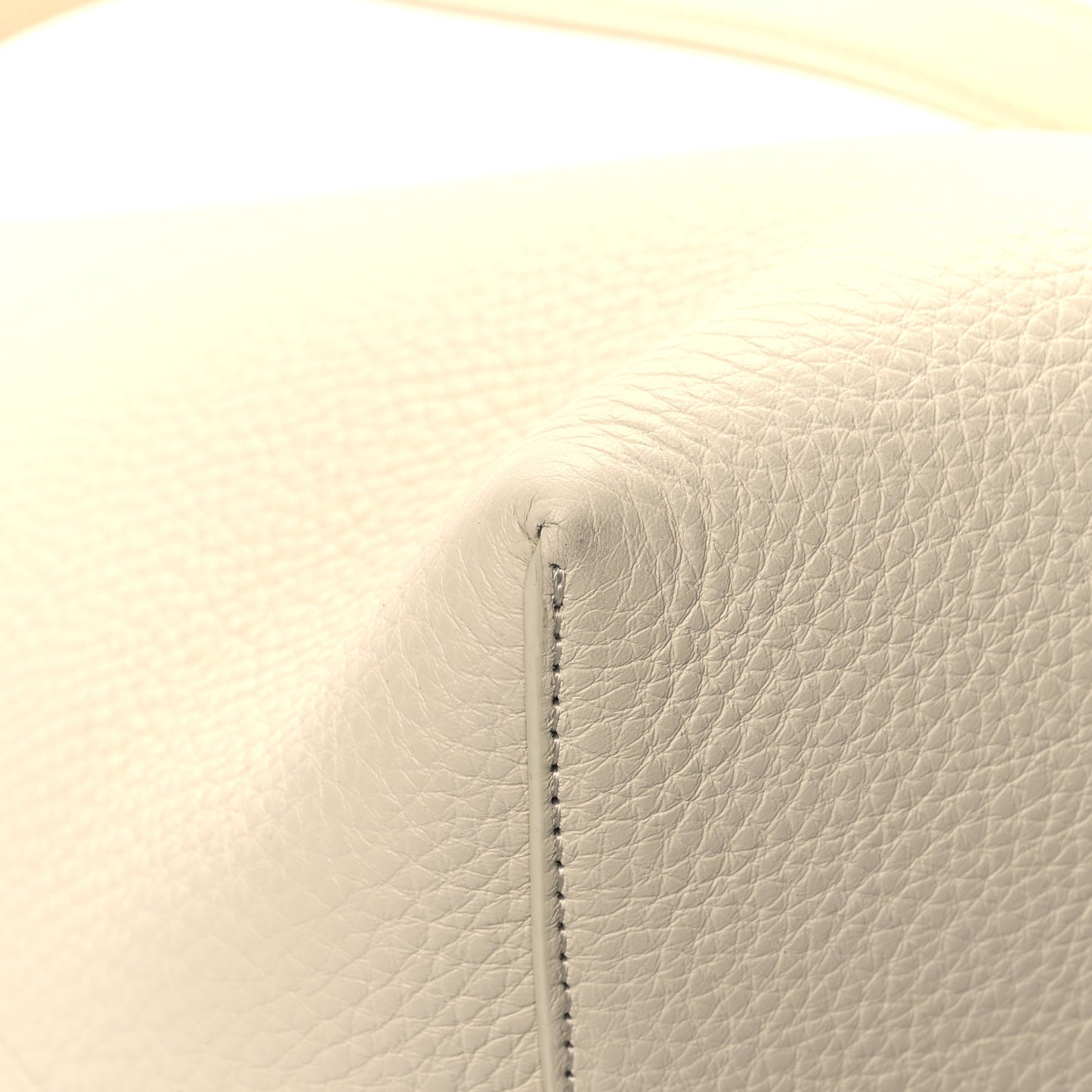 Grained Calfskin Medium N/S Park Tote Ivory
