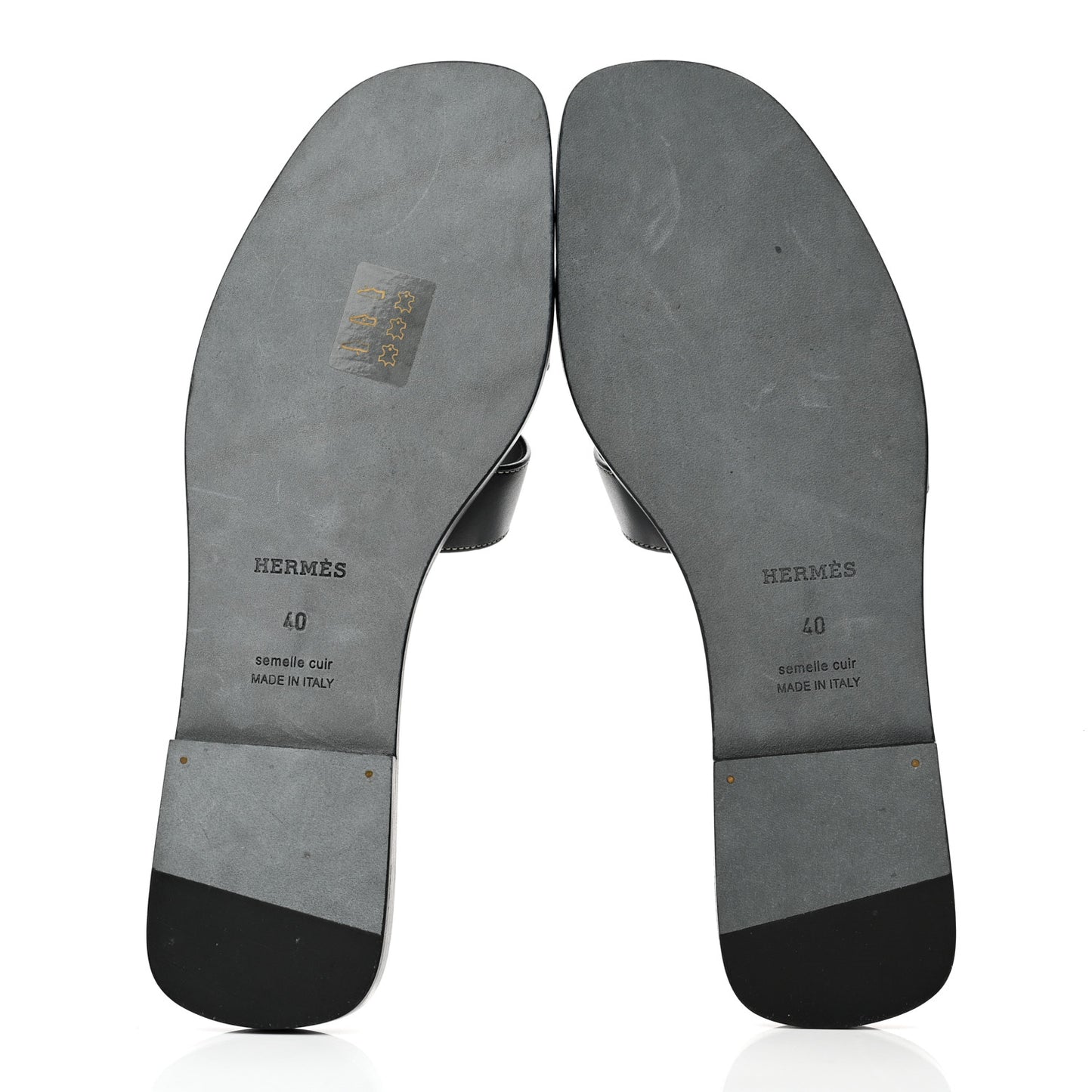 Box Calfskin Oran Sandals 40 Black
