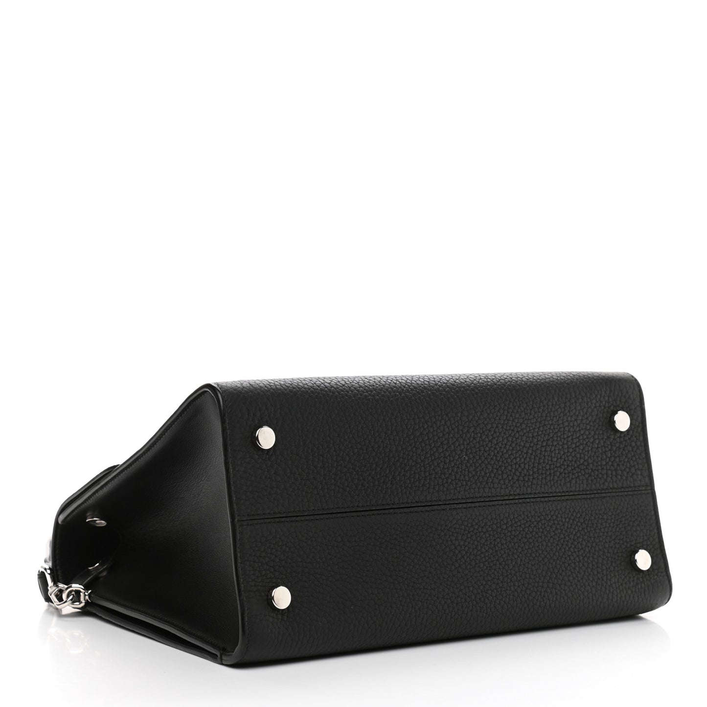 Grained Calfskin Medium Diorever Flap Black