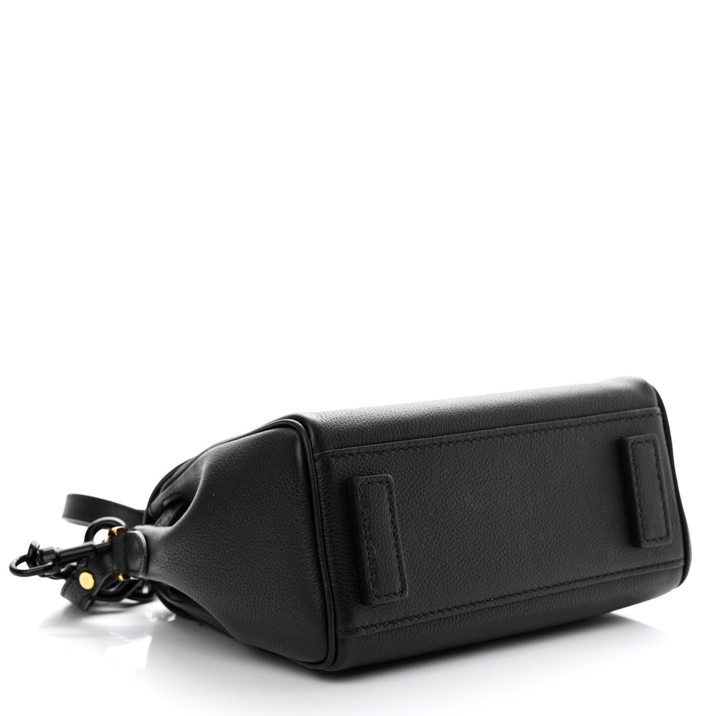 Grained Calfskin Small La Medusa Top Handle Bag Black Lilac