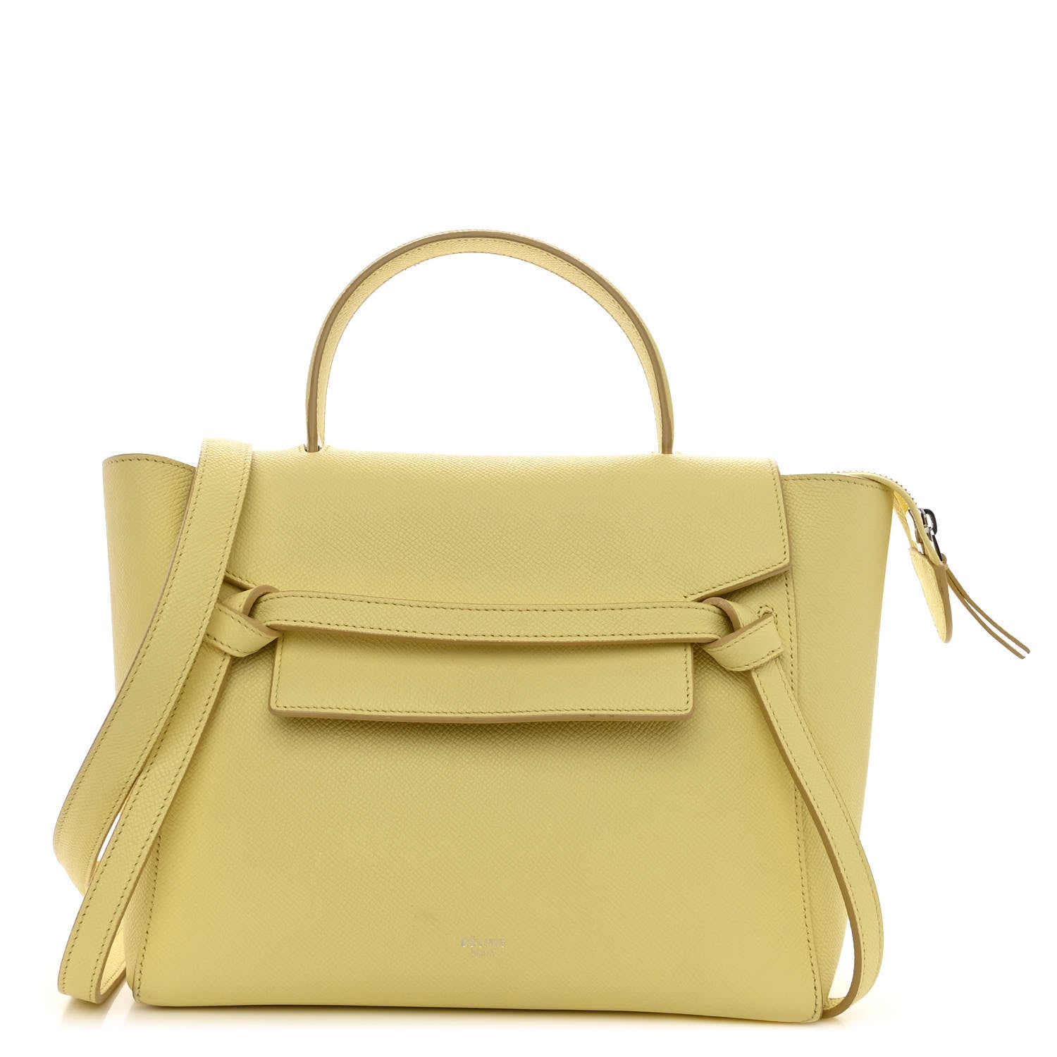 Celine Grained Calfskin Micro Belt Bag Yellow 1 of 12