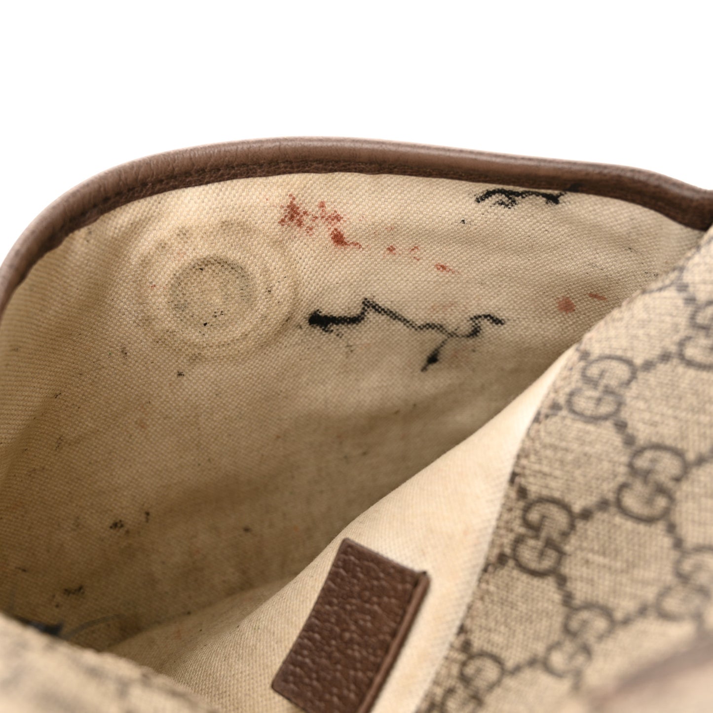 GG Supreme Monogram Neo Vintage Web Belt Bag Brown