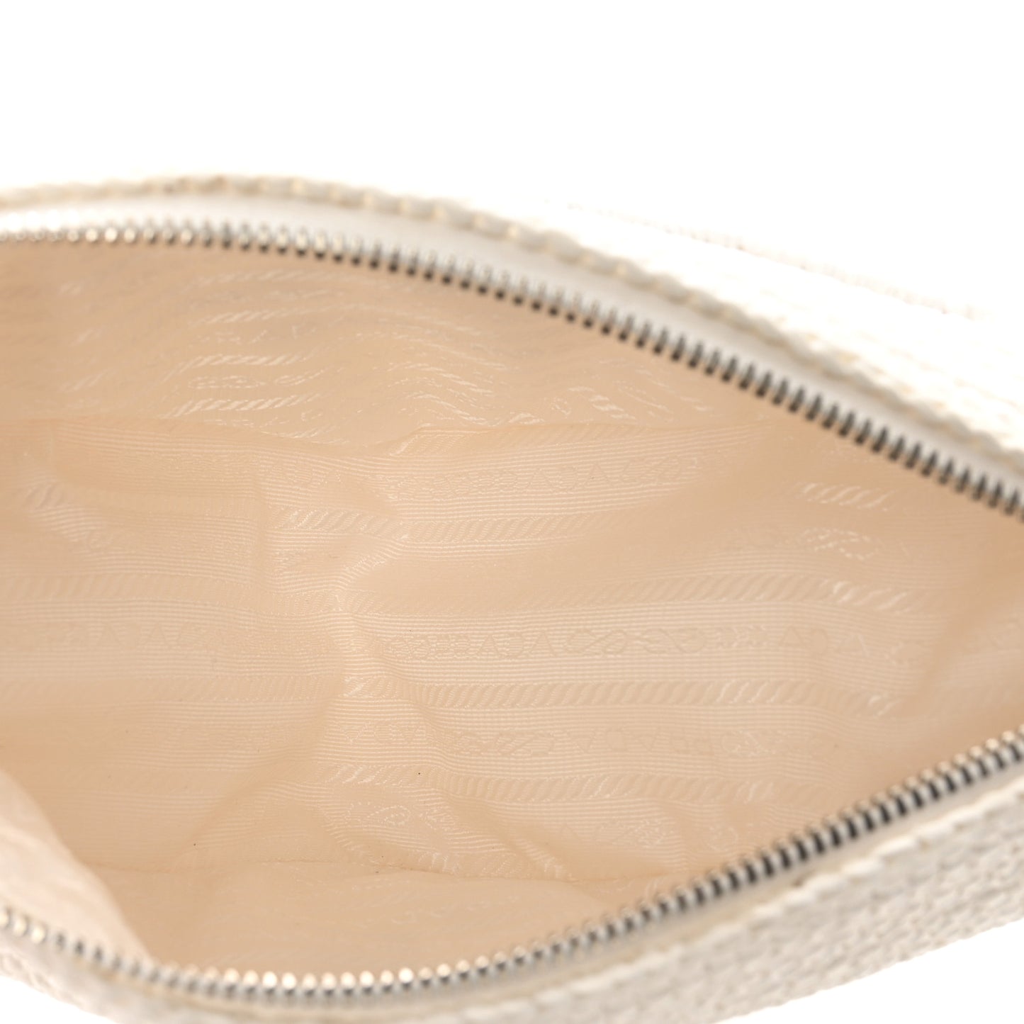 Yarn Raffia Effect Crochet Triangle Shoulder Bag White