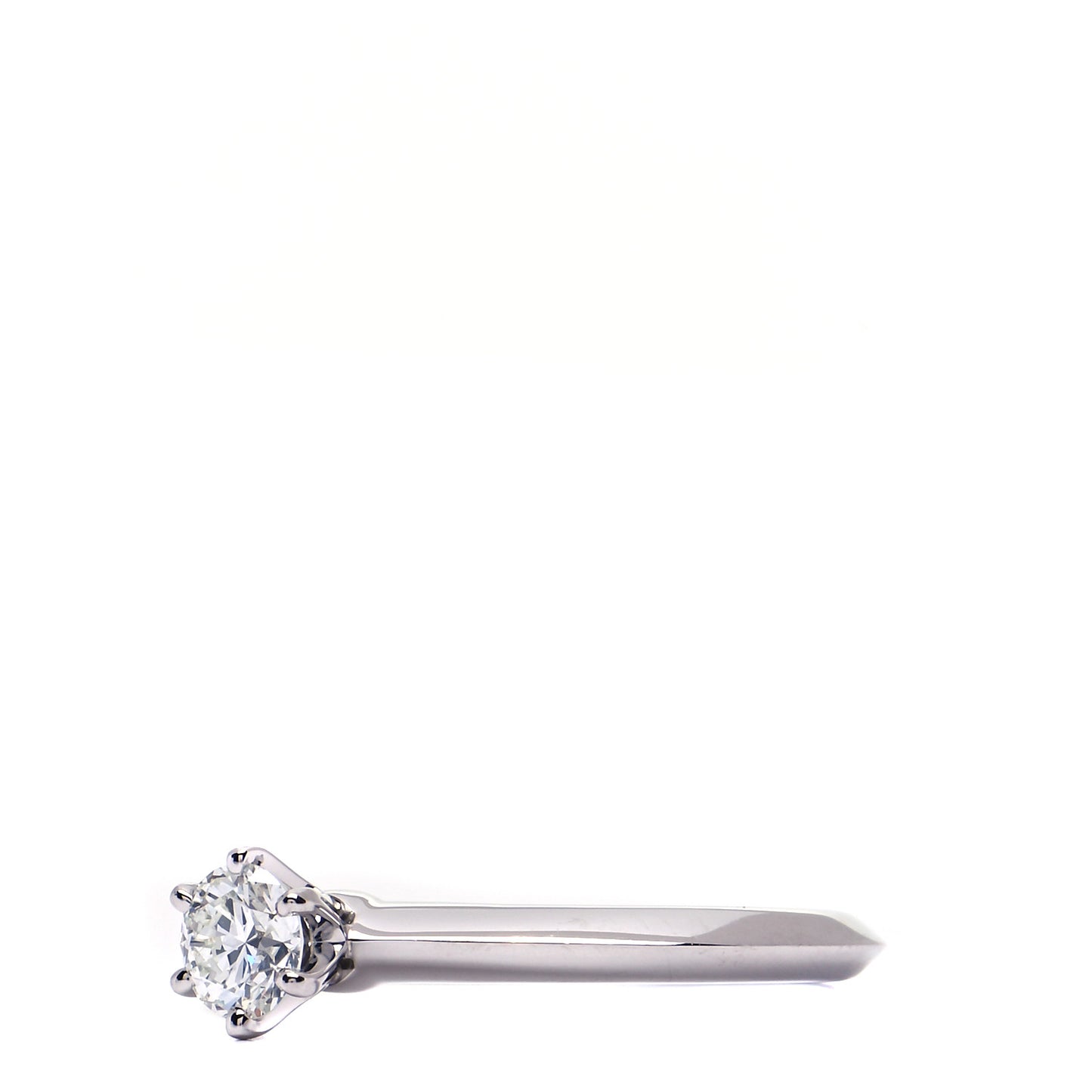 Platinum Diamond .33ct Solitaire Engagement Ring 49 4.75