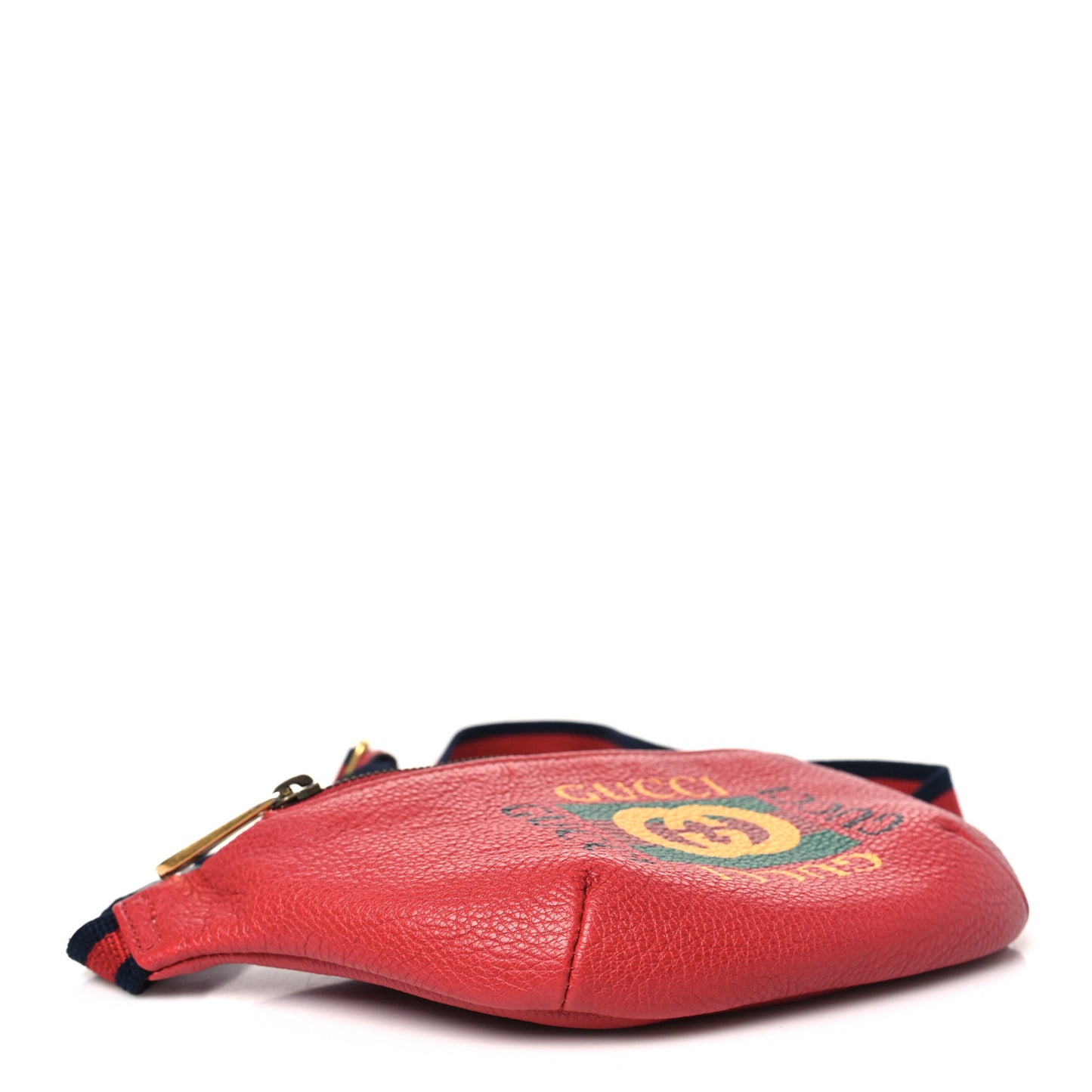 Grained Calfskin Small Logo Belt Bag Hibiscus Red