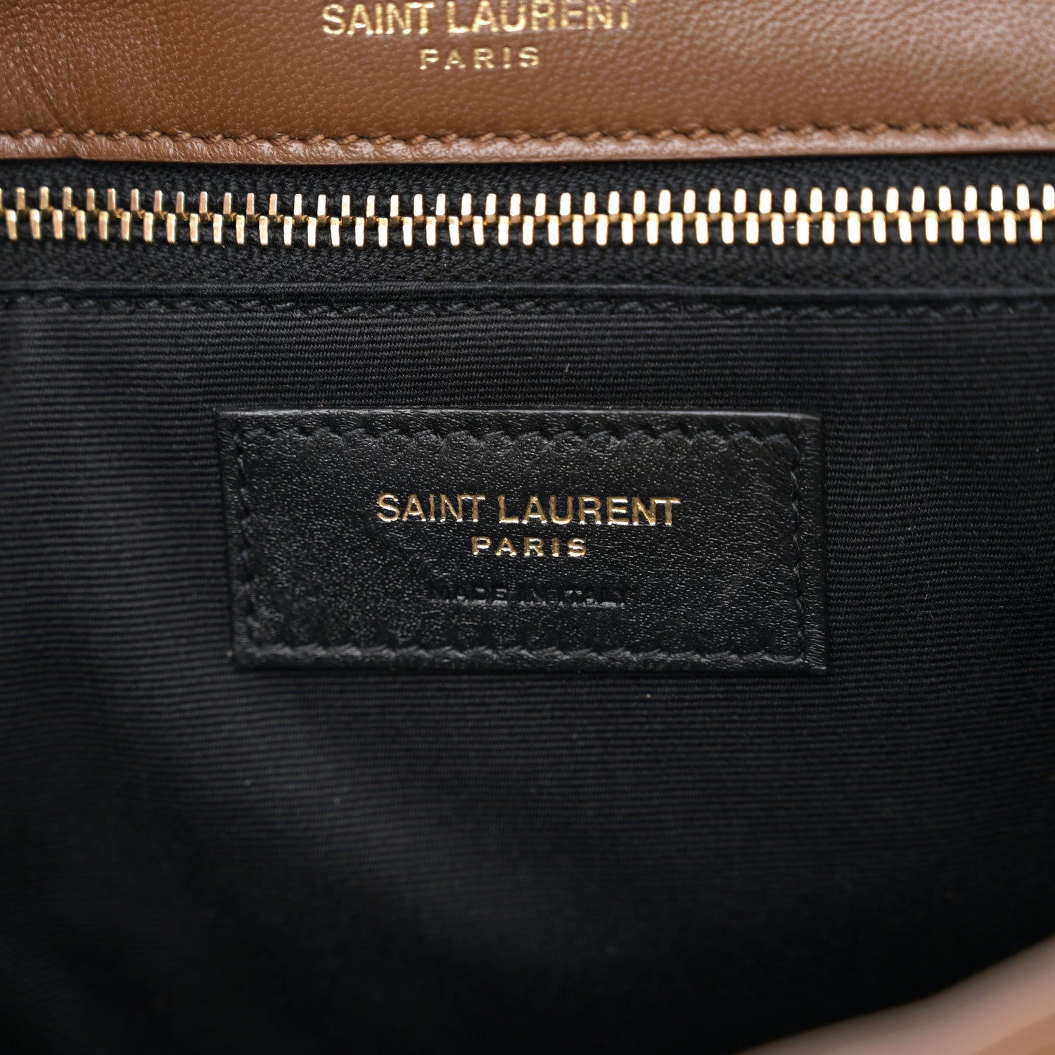 Saint Laurent Crocodile Embossed Suede Monogram Tassel Kate 99 Tan 6 of 11
