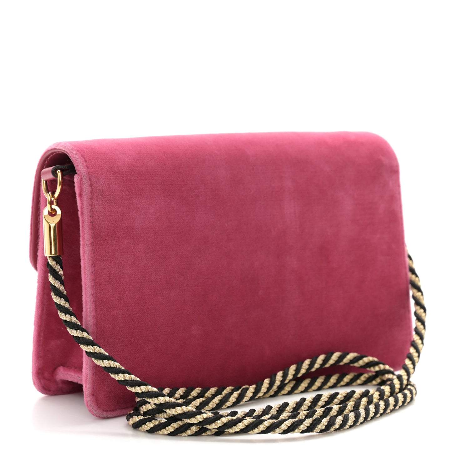 Velvet Crystal Square G Shoulder Bag Light Raspberry Rose