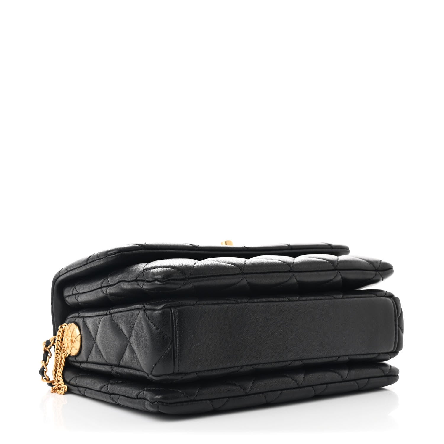 Chanel Lambskin Quilted Mini Medallion Multi Chain Flap Black 3 of 10