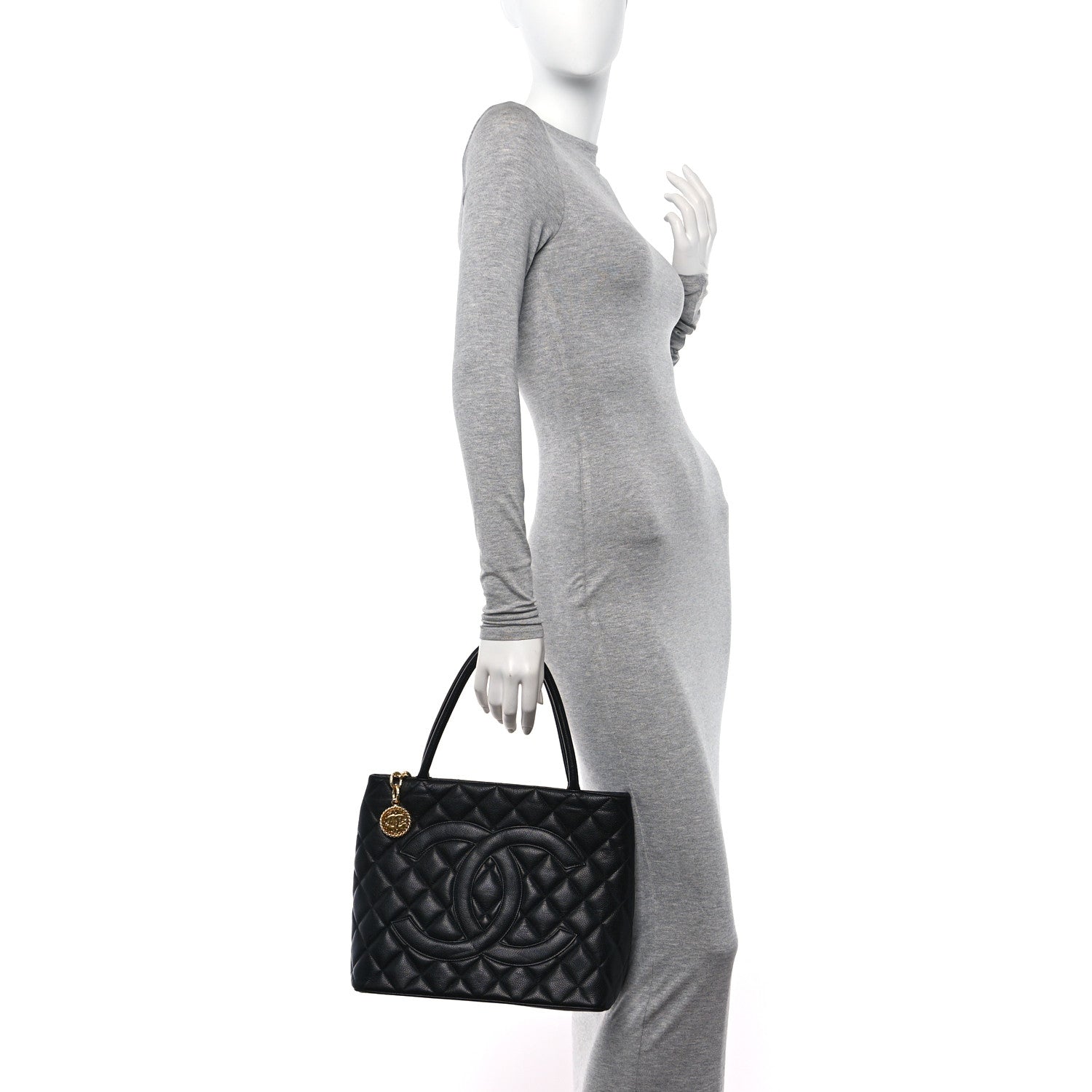 Chanel Caviar Quilted Medallion Tote Black 2 of 10