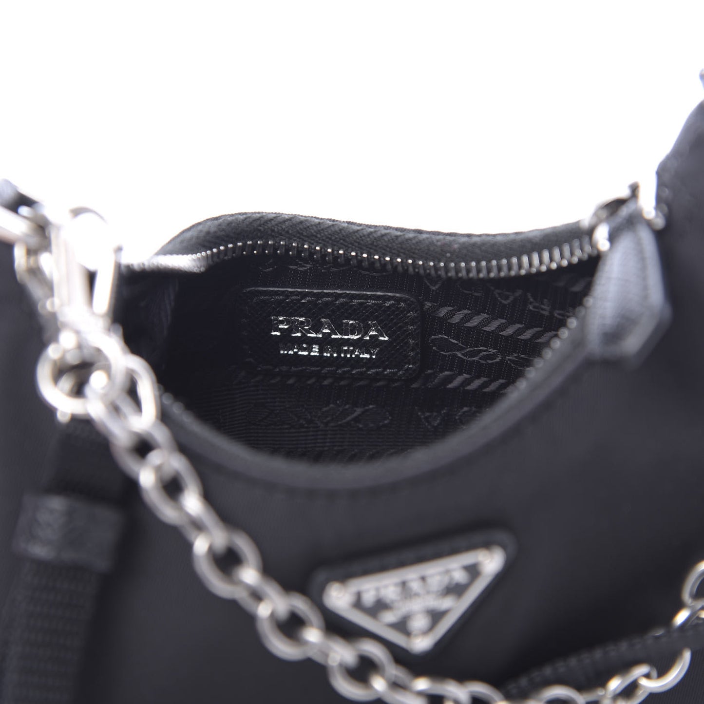 Tessuto Nylon Mini Re-Edition 2000 Shoulder Bag Black