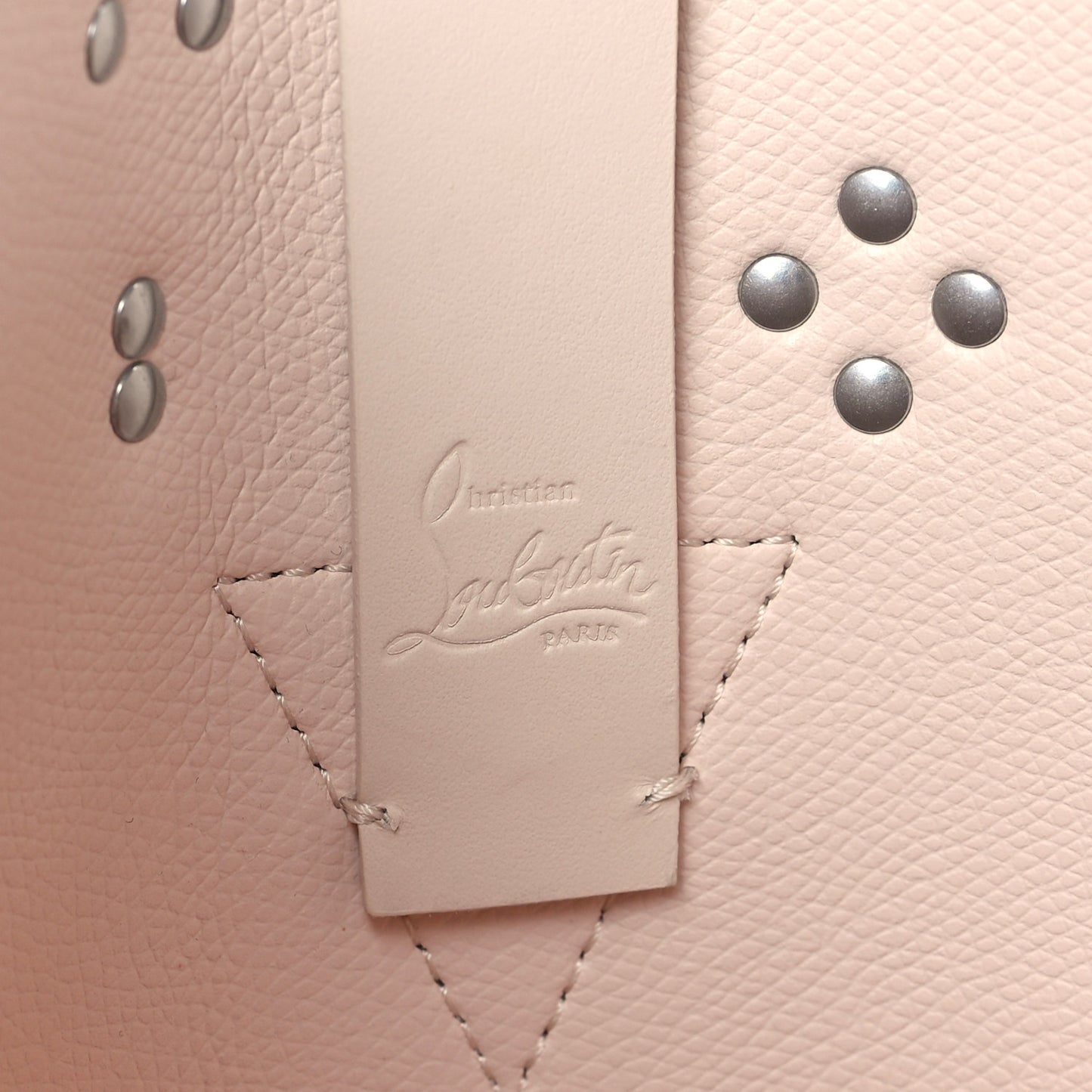 Calfskin Spiked Mini Cabachic Mini Bucket Bag Leche