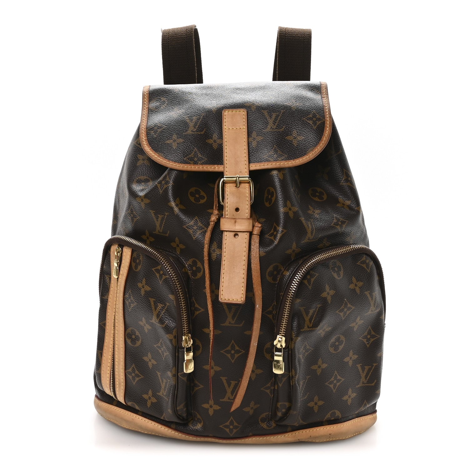 authentic louis vuitton bosphore backpack Monogram DAC exterior front zip pockets Vintage Louis Vuitton Bosphore Backpack