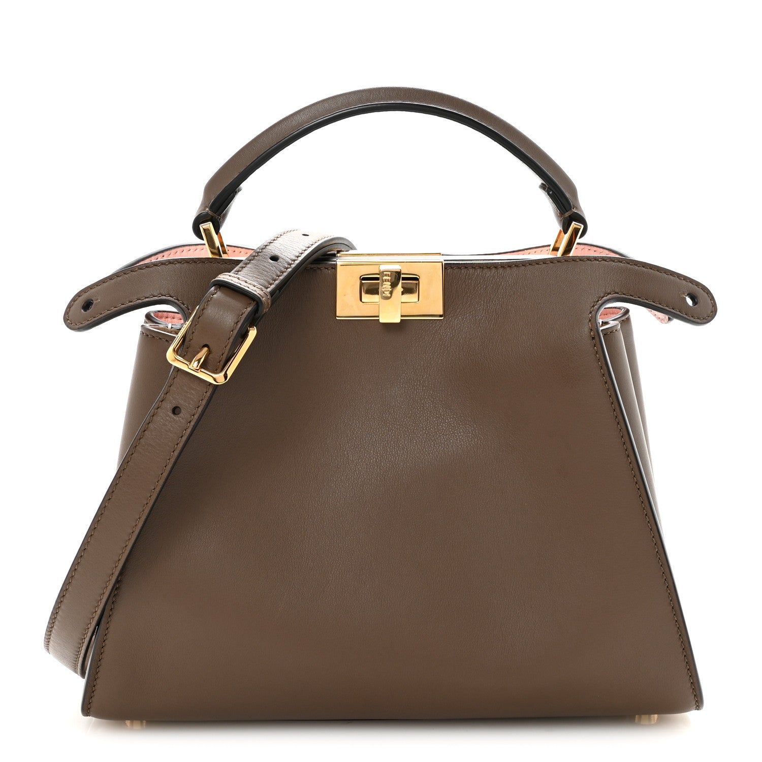 FENDI レディースバック Fendi Vitello Tahiti Burro Bi-Color Medium Peekaboo Iconic