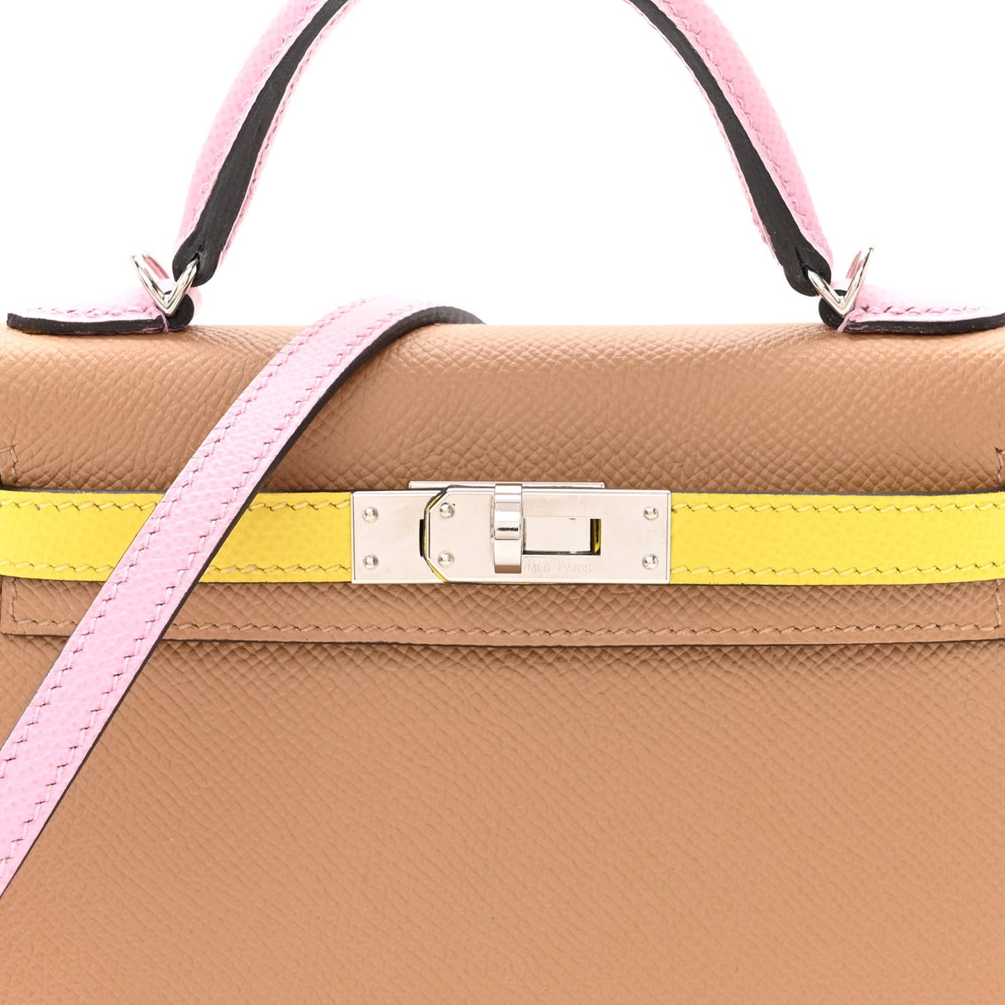 Epsom Mini Kelly Sellier 20 Chai Mauve Sylvestre Lime