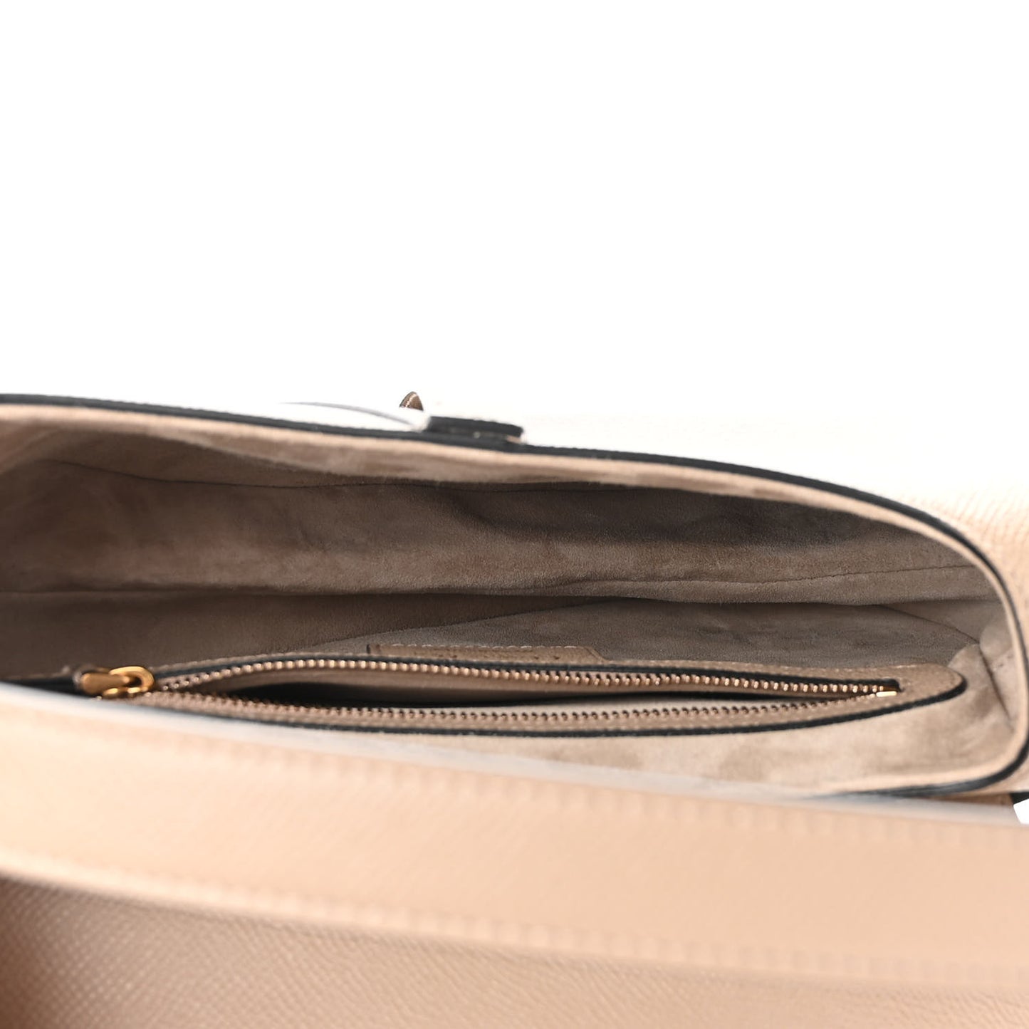 Grained Calfskin Saddle Bag With Strap Hazelnut