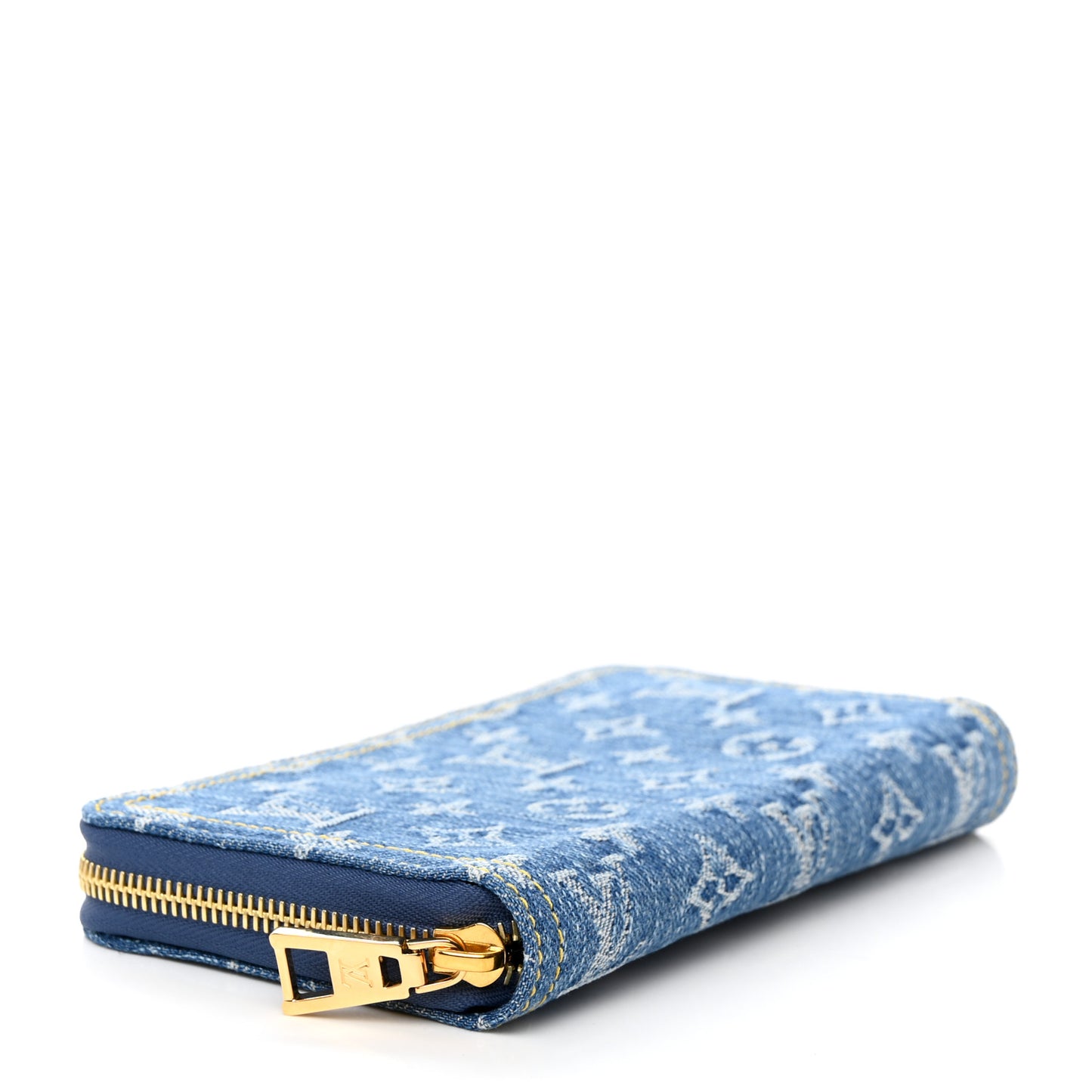 Monogram Denim Zippy Wallet NM Blue