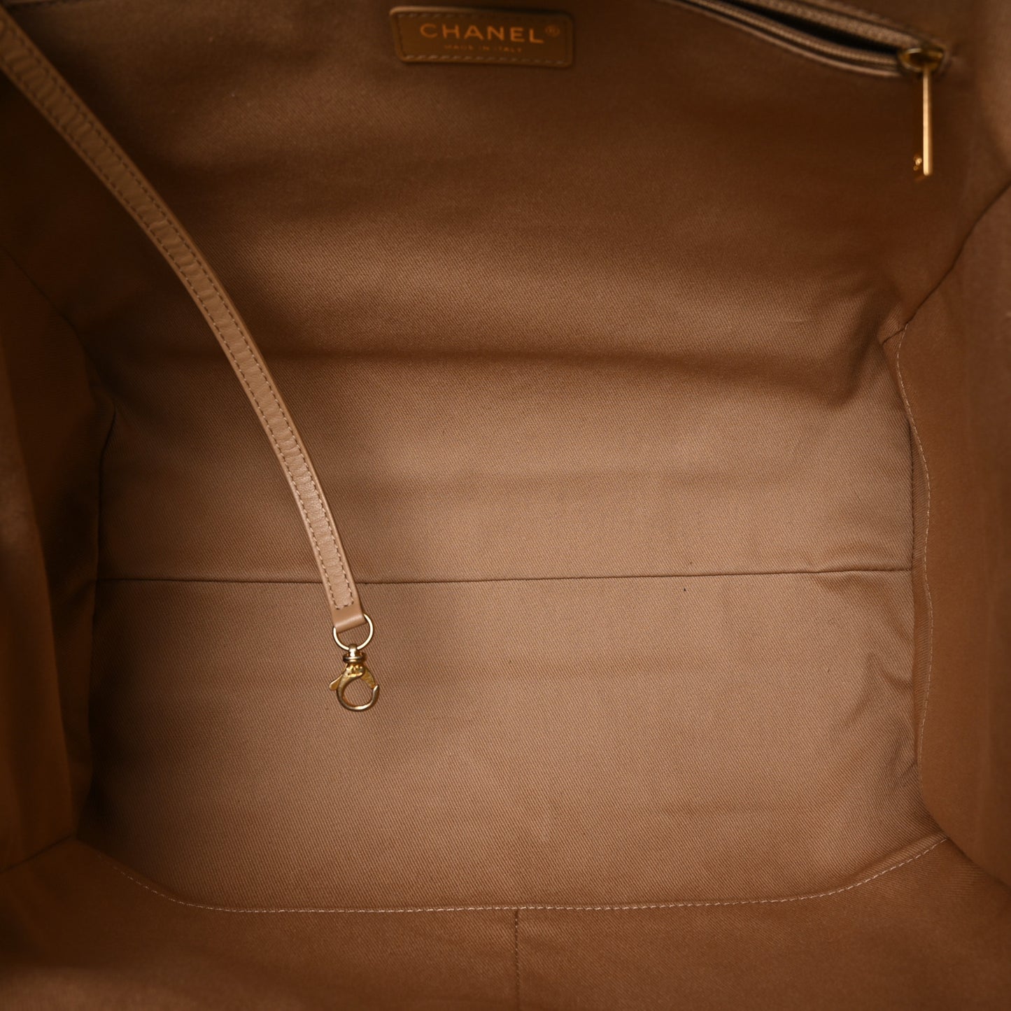 Calfskin Knit Medium Deauville Tote Beige