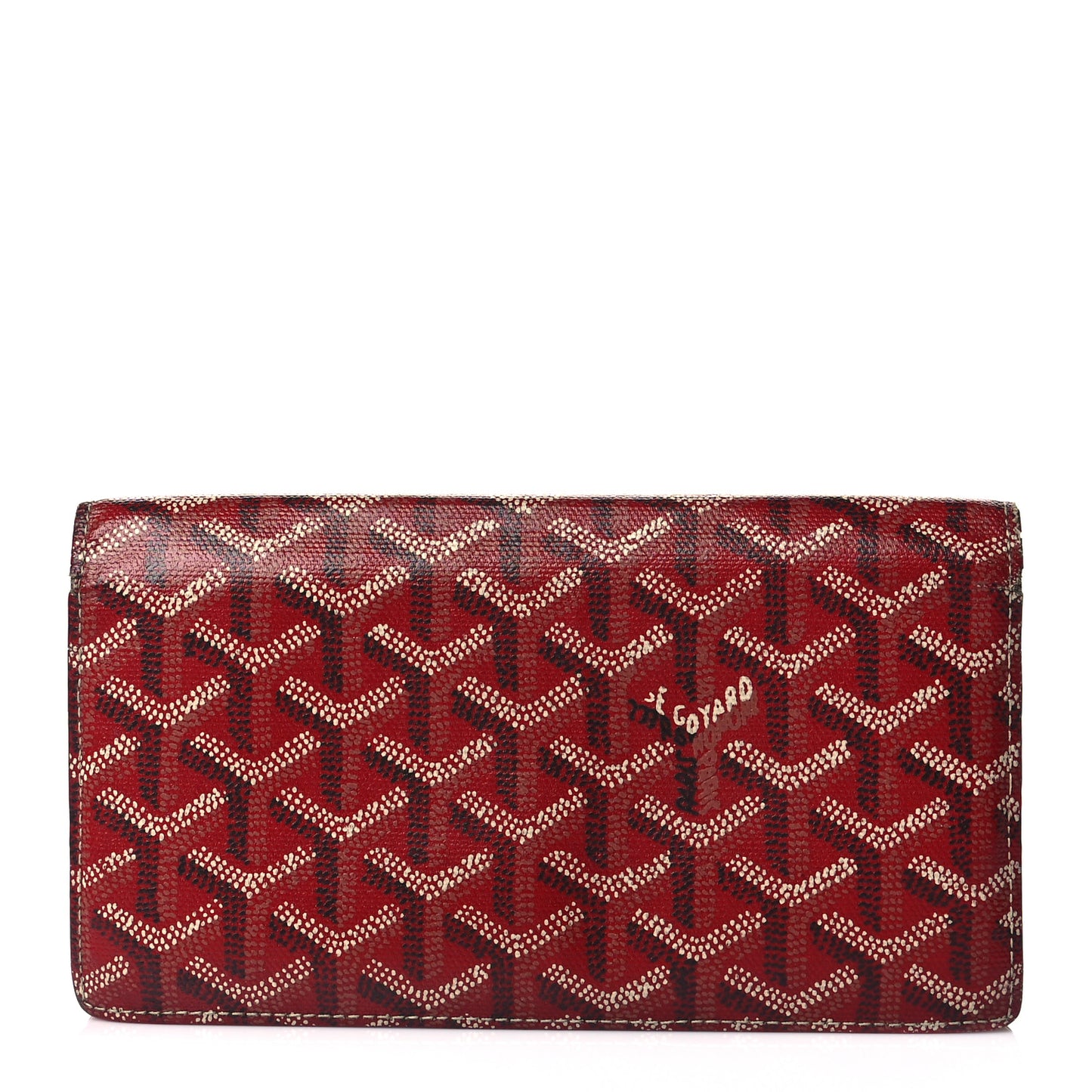 Goyardine Long Bi-Fold Wallet Red