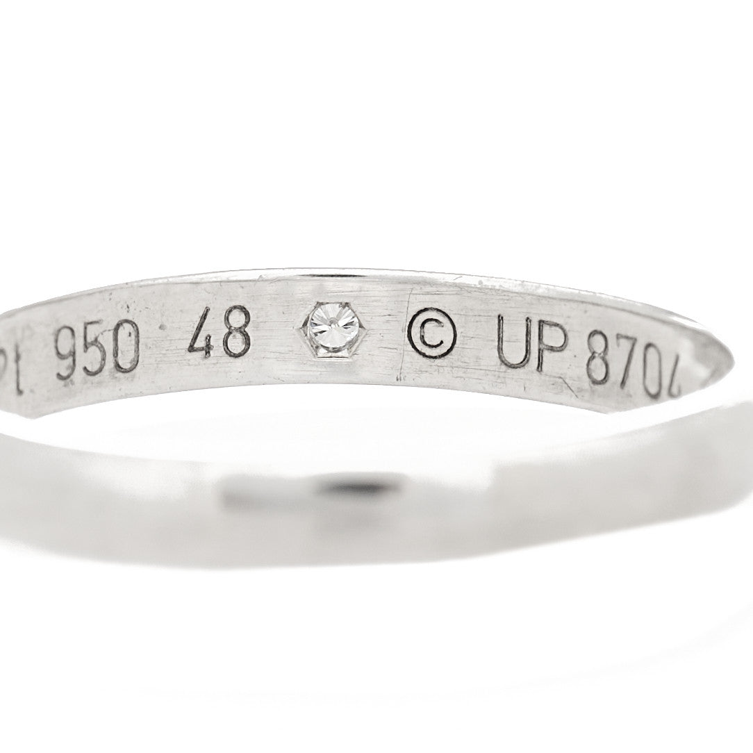 Platinum Diamond 2.6mm 1895 Wedding Band Ring 51 5.75