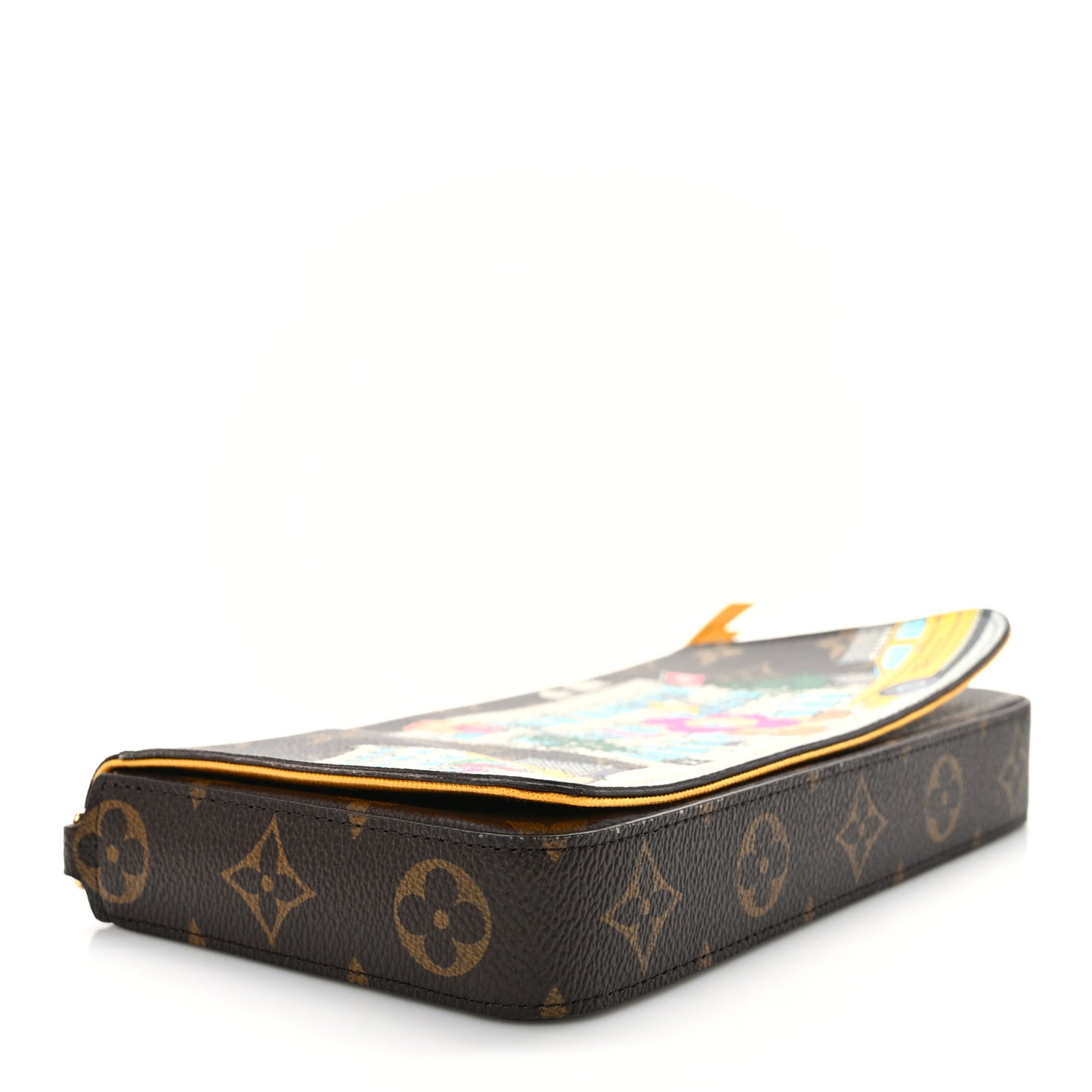 Monogram 2022 Christmas Animation New York Soho Pochette Felicie Chain Wallet Yellow