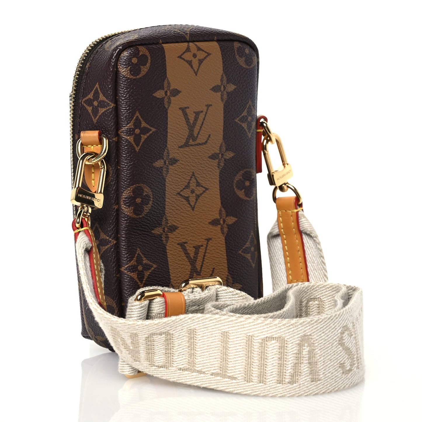 X NIGO Reverse Monogram Flat Double Phone Pouch